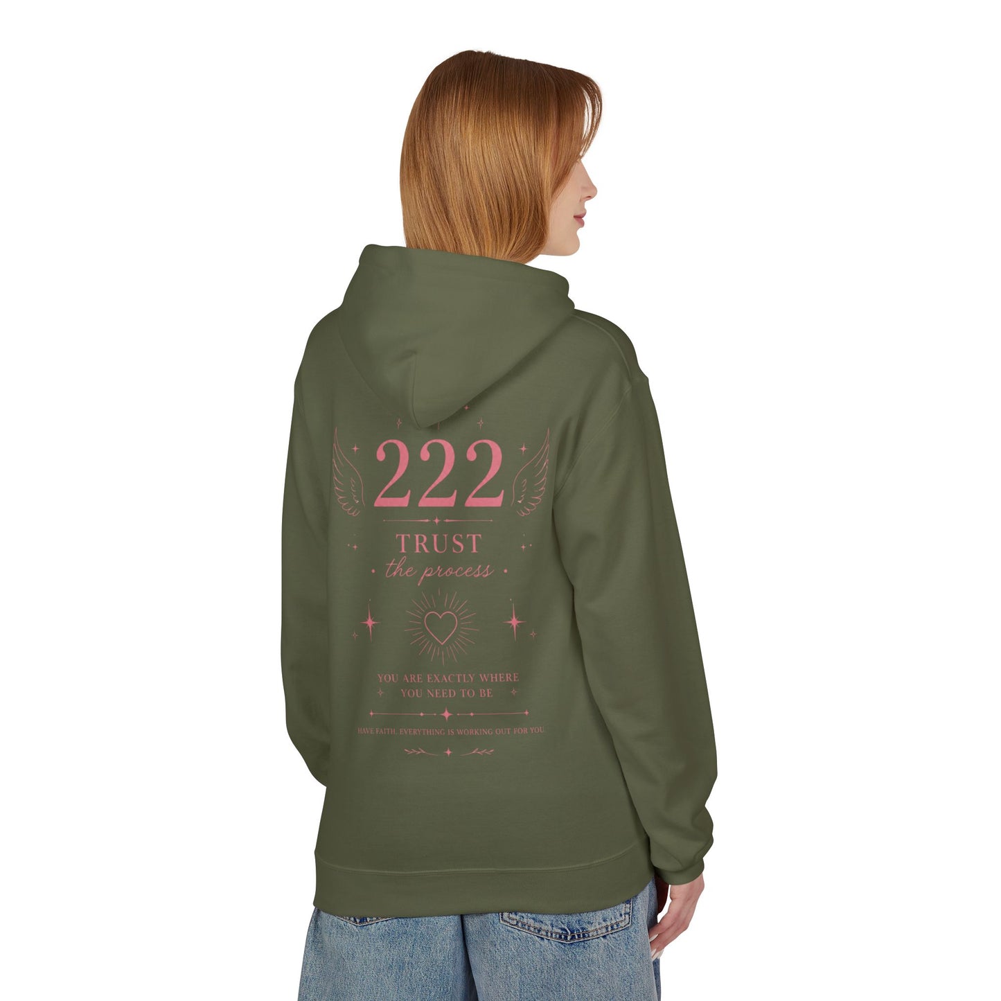 222 Angel Number Hoodie — Spiritual Numerology Graphic Hoodie