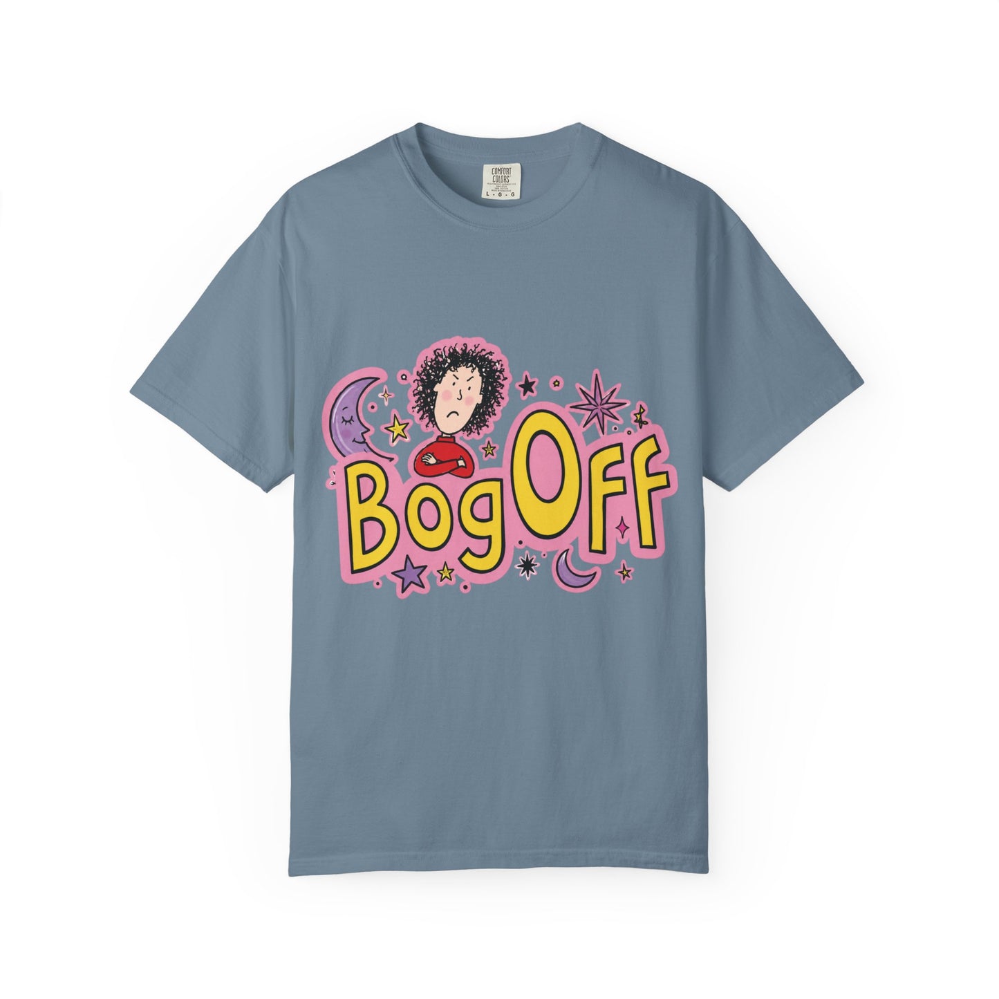 Bog Off Graphic T-Shirt — Retro Cute Cartoon Design