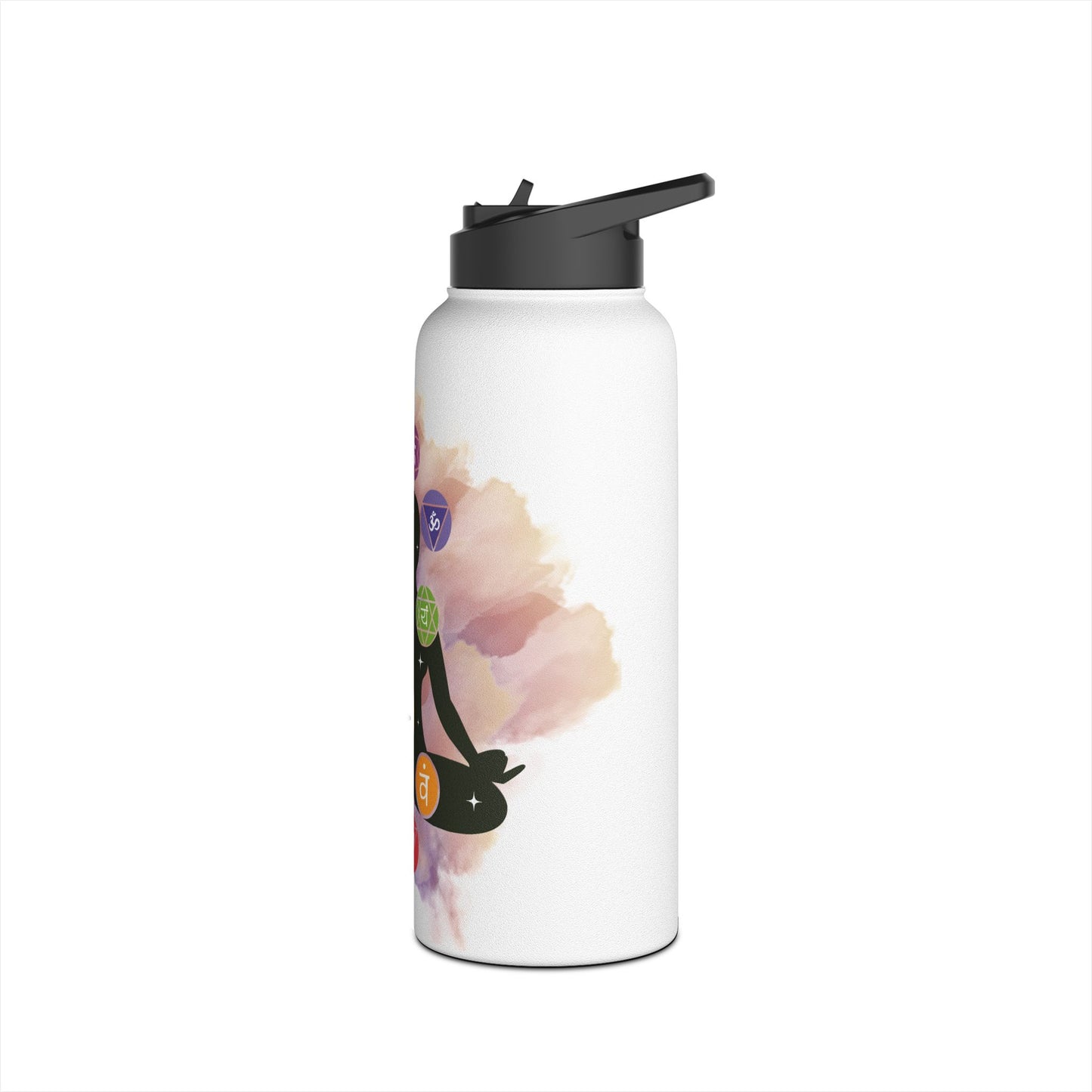 Chakra Meditation Stainless Steel Water Bottle – Yoga Energy Bottle