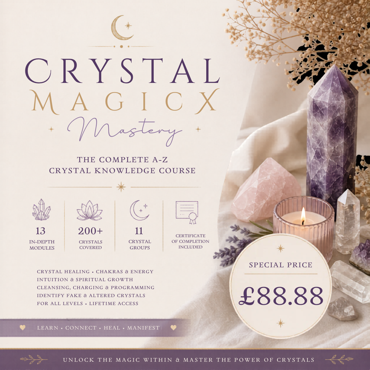 Crystal Magicx Mastery™ The Complete A–Z Crystal Course