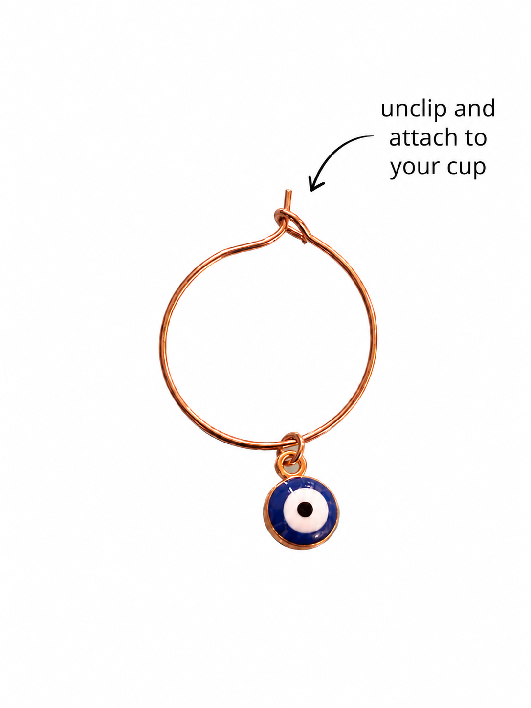 Evil Eye Cup & Glass Charm