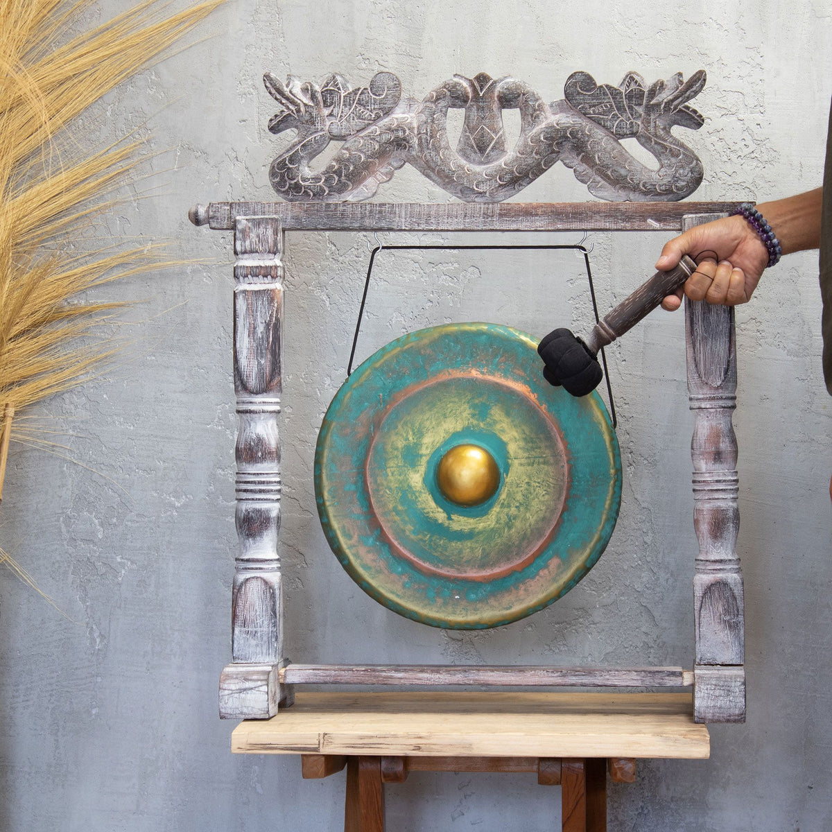 Medium Gong in Stand - 35cm - Greenwash