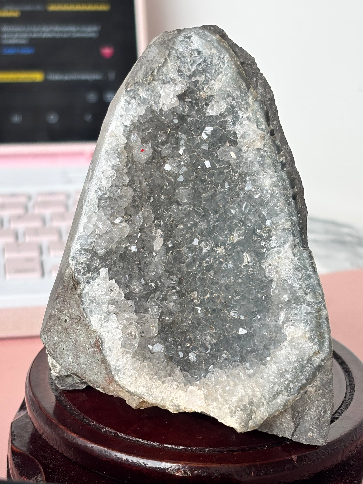 Grey Smoky Amethyst Druzy Cluster Cathedral