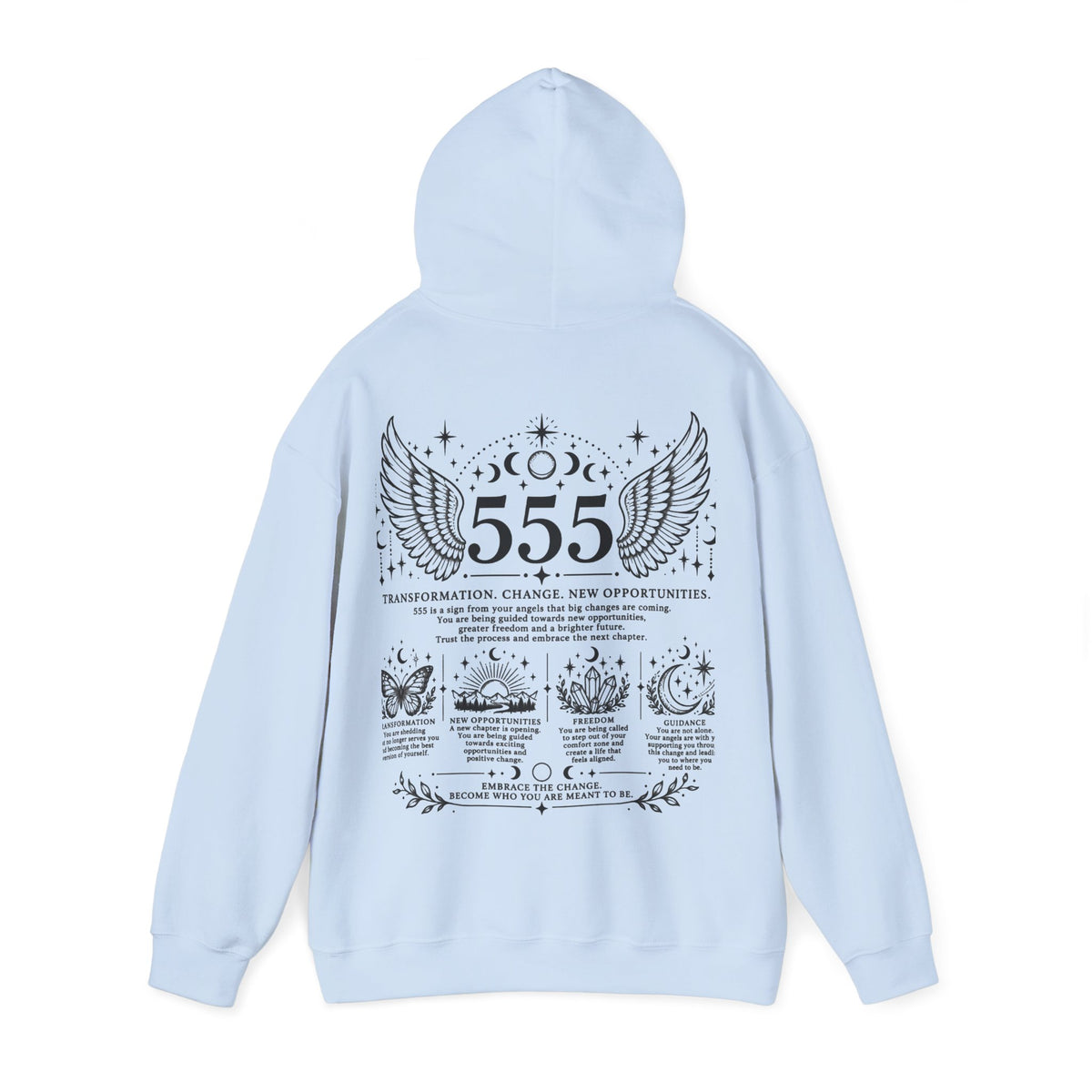 555 Angel Number Hoodie | Transformation & New Beginnings