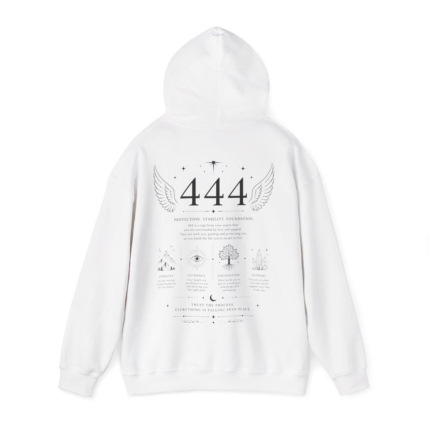 444 Angel Number Hoodie – Spiritual Winged Numerology Sweatshirt