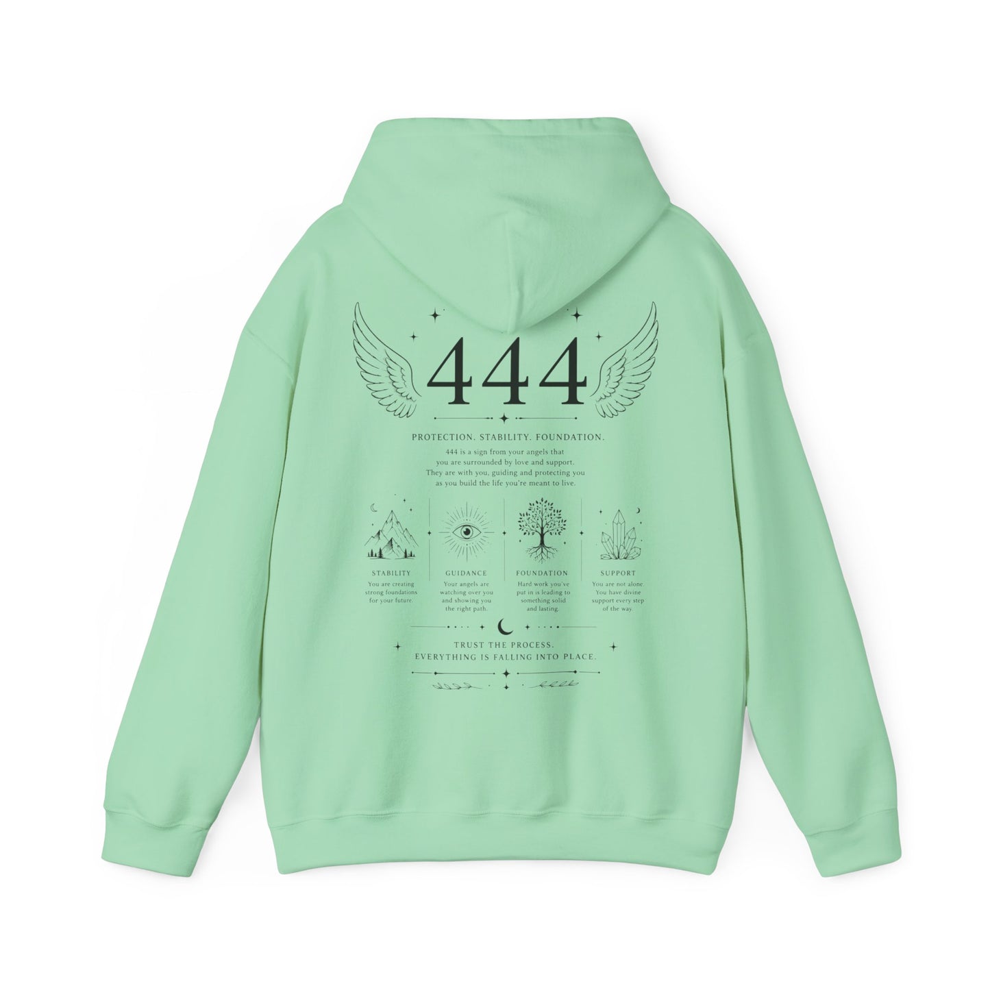 444 Angel Number Hoodie – Spiritual Winged Numerology Sweatshirt