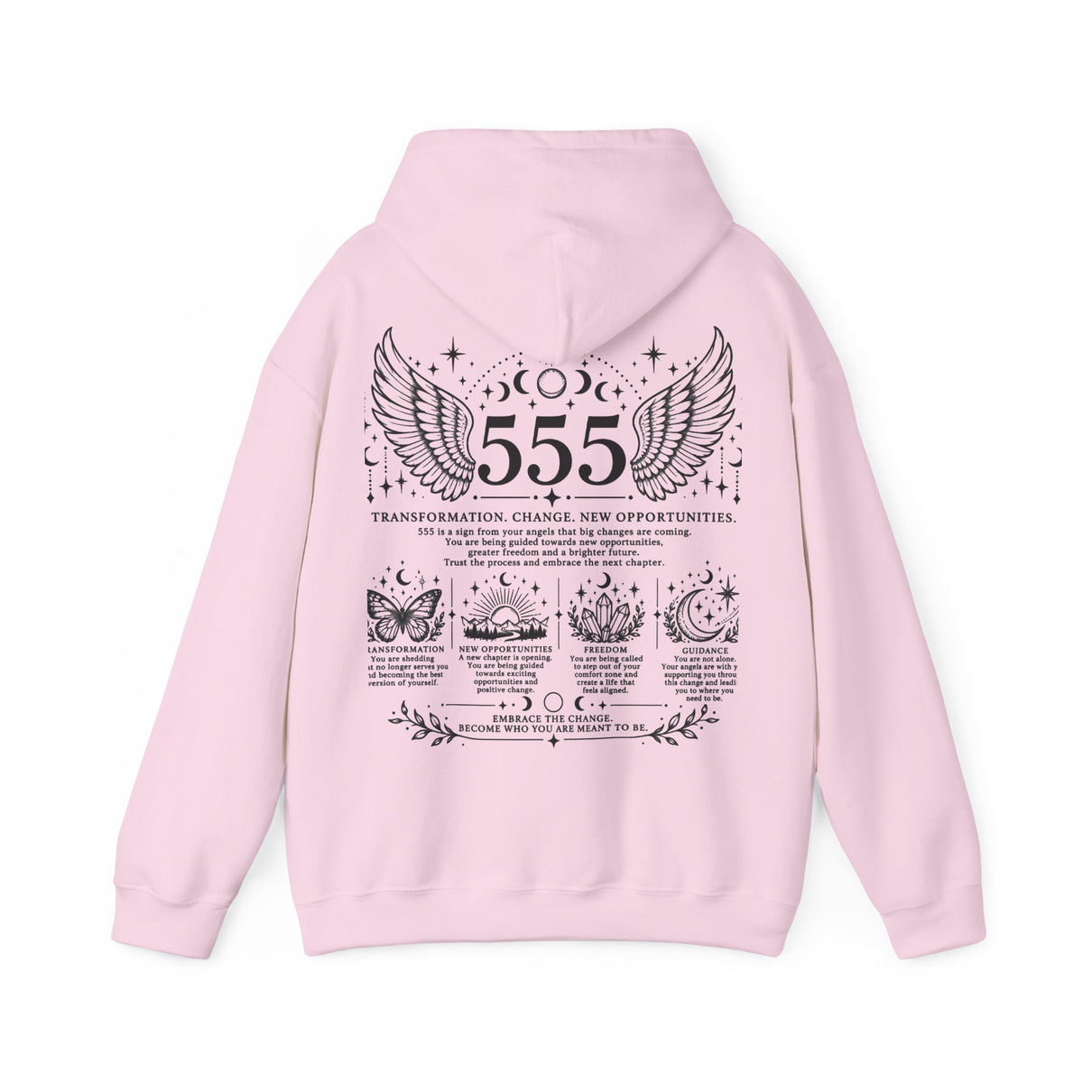 555 Angel Number Hoodie | Transformation & New Beginnings