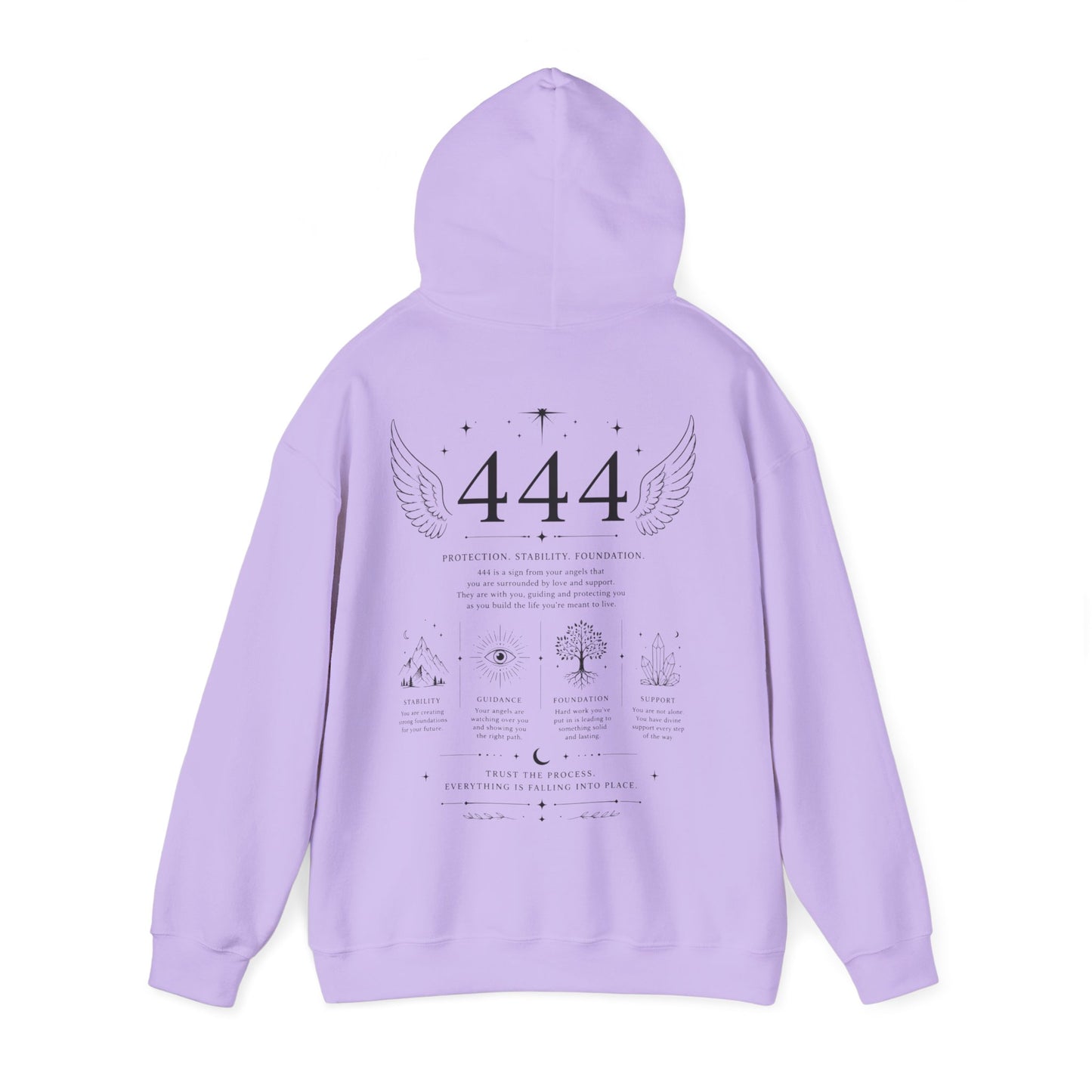 444 Angel Number Hoodie – Spiritual Winged Numerology Sweatshirt