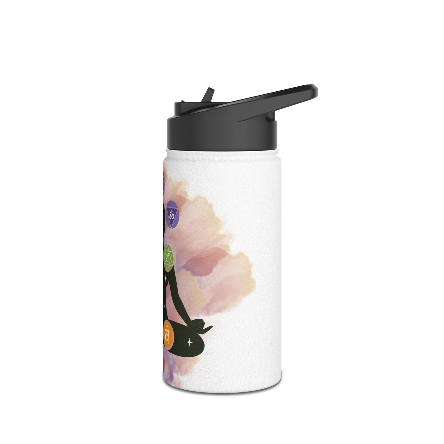 Chakra Meditation Stainless Steel Water Bottle – Yoga Energy Bottle