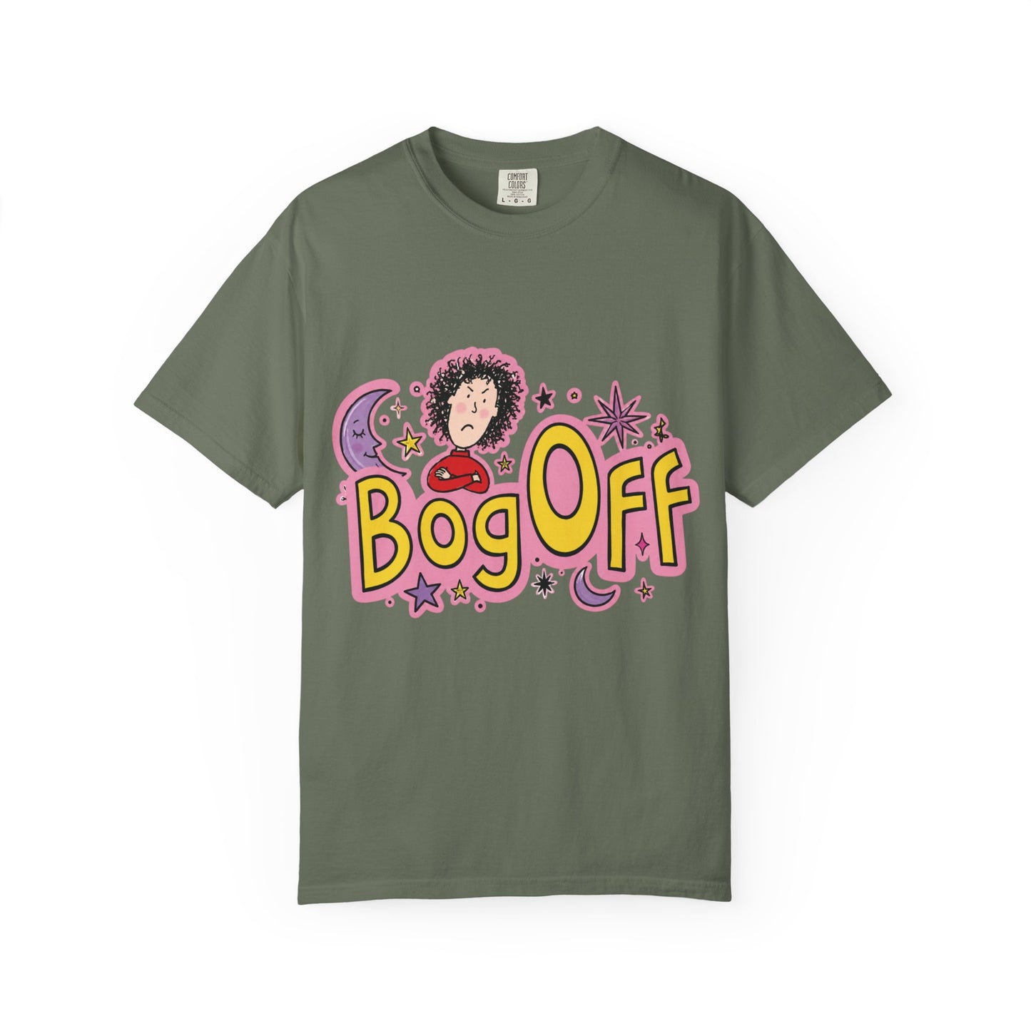 Bog Off Graphic T-Shirt — Retro Cute Cartoon Design