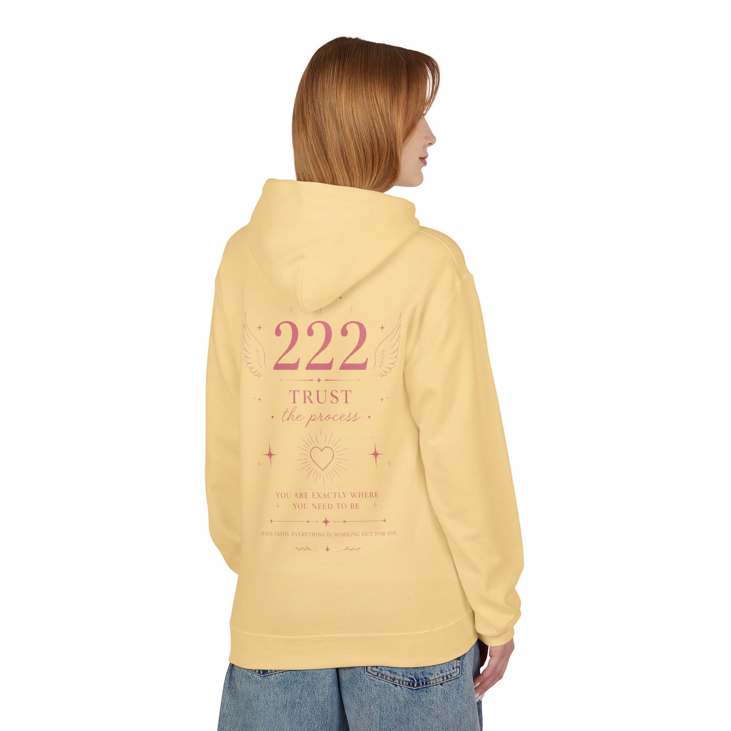 222 Angel Number Hoodie — Spiritual Numerology Graphic Hoodie