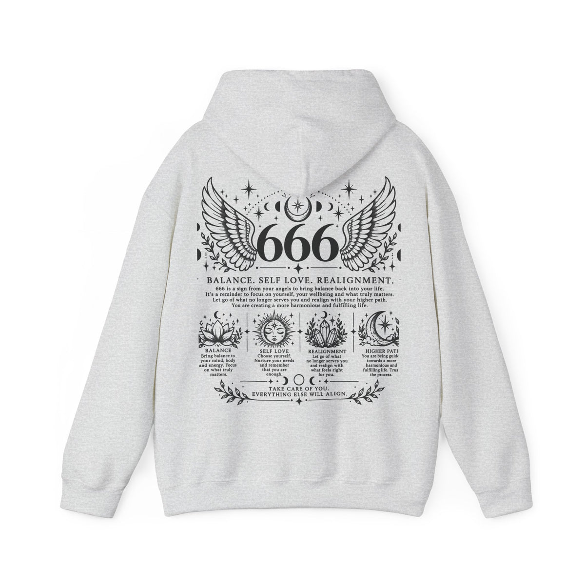 666 Angel Number Hoodie | Balance, Self-Love & Realignment
