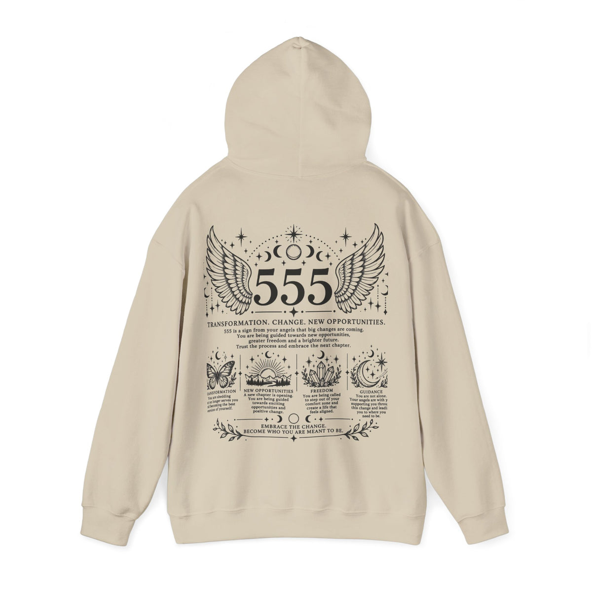 555 Angel Number Hoodie | Transformation & New Beginnings