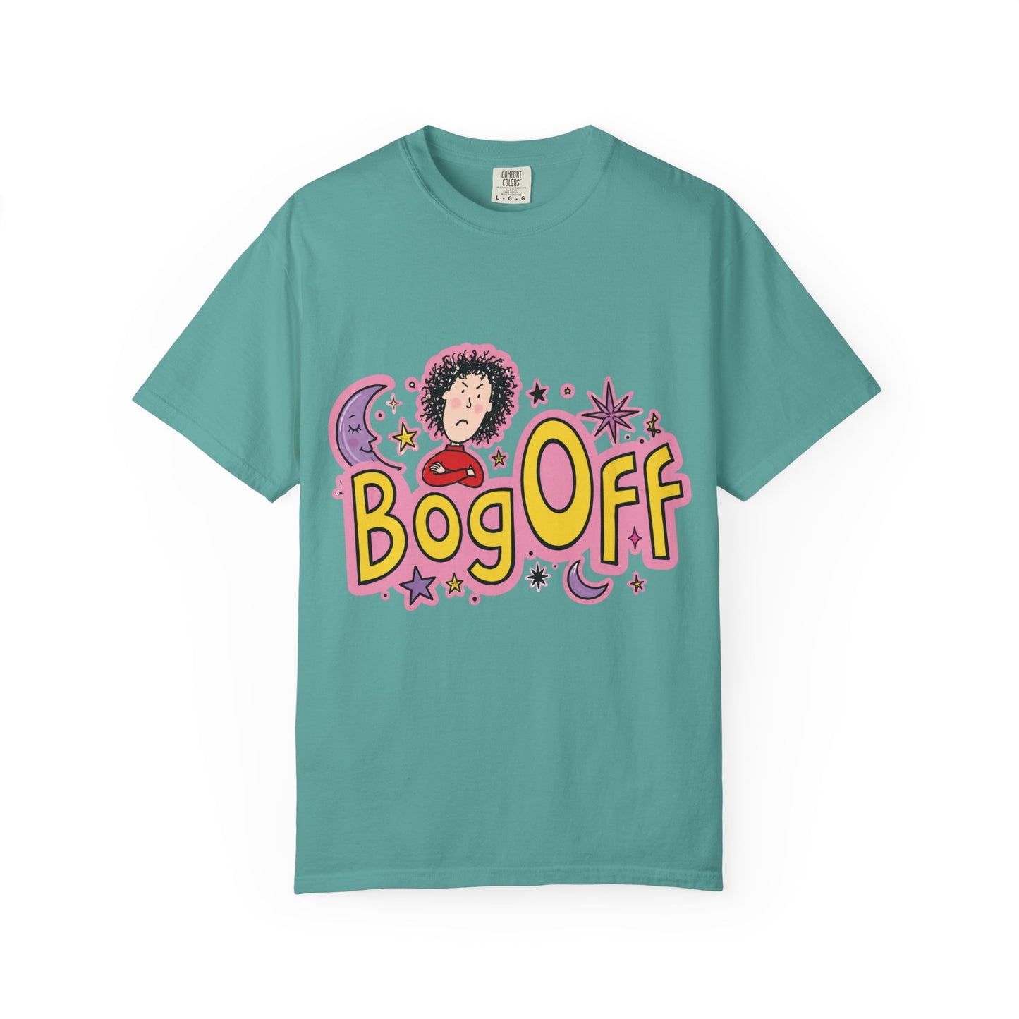 Bog Off Graphic T-Shirt — Retro Cute Cartoon Design