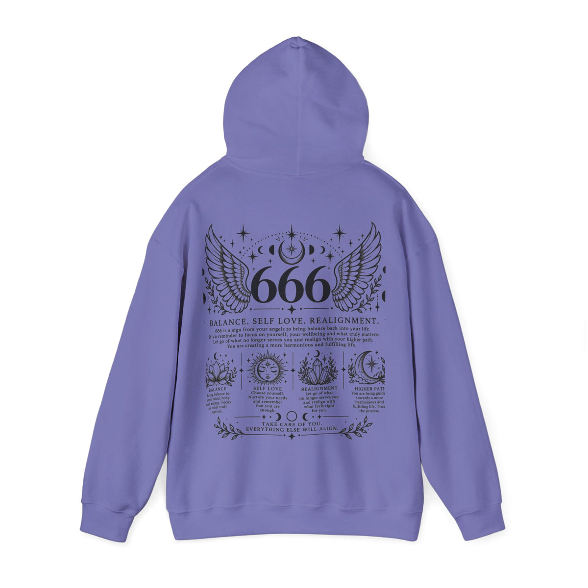 666 Angel Number Hoodie | Balance, Self-Love & Realignment