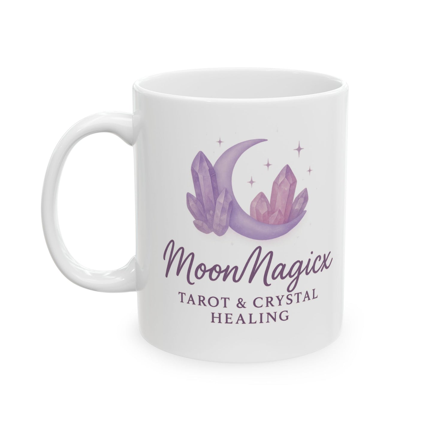 Mystic Crystal Mug - 'Magickx' Tarot & Healing Ceramic Coffee Cup (11oz/15oz)