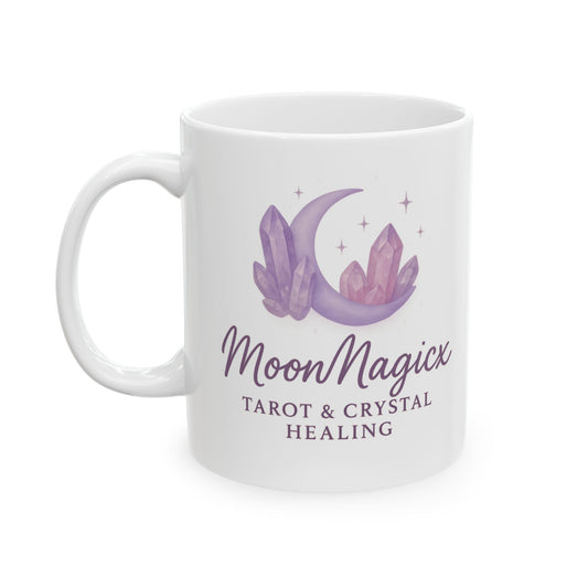 Mystic Crystal Mug - 'Magickx' Tarot & Healing Ceramic Coffee Cup (11oz/15oz)