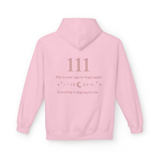 111 Angel Number Hoodie — Spiritual Numerology Graphic Hoodie