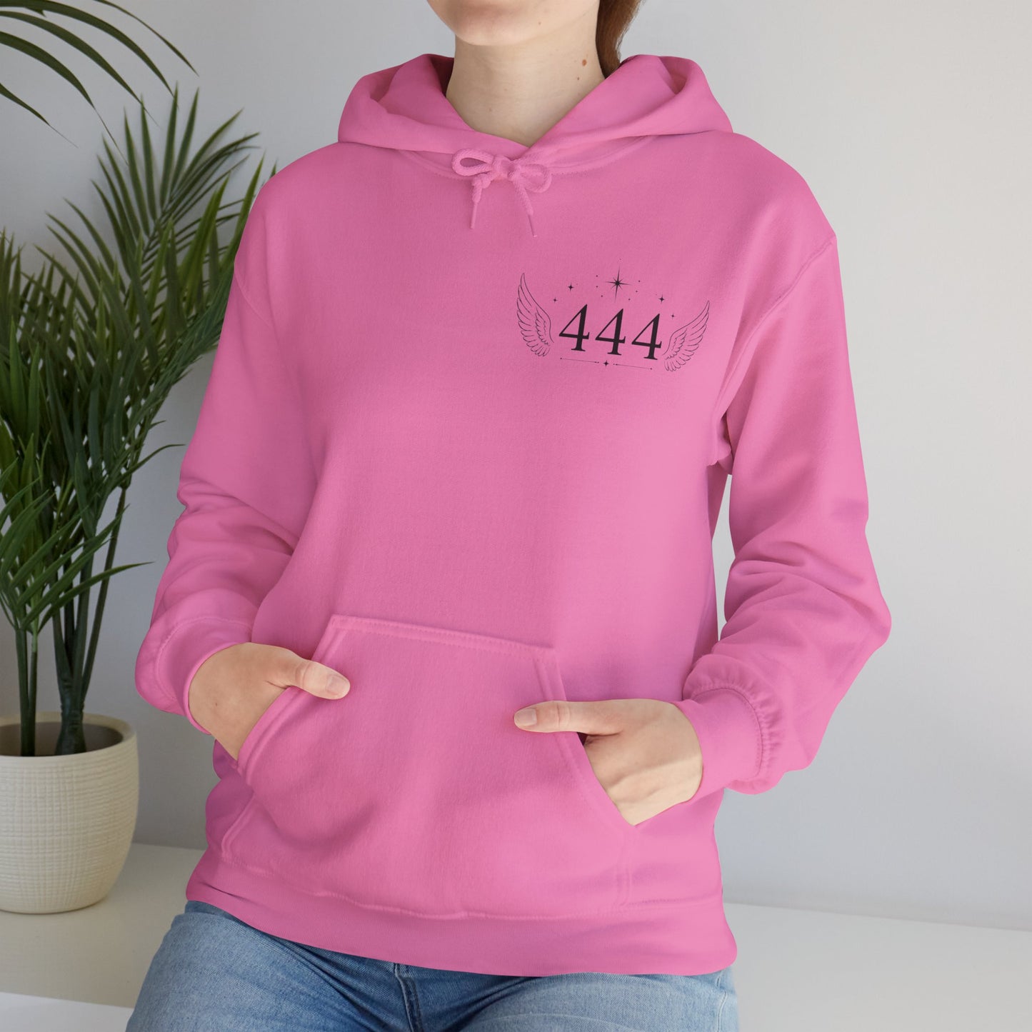 444 Angel Number Hoodie – Spiritual Winged Numerology Sweatshirt