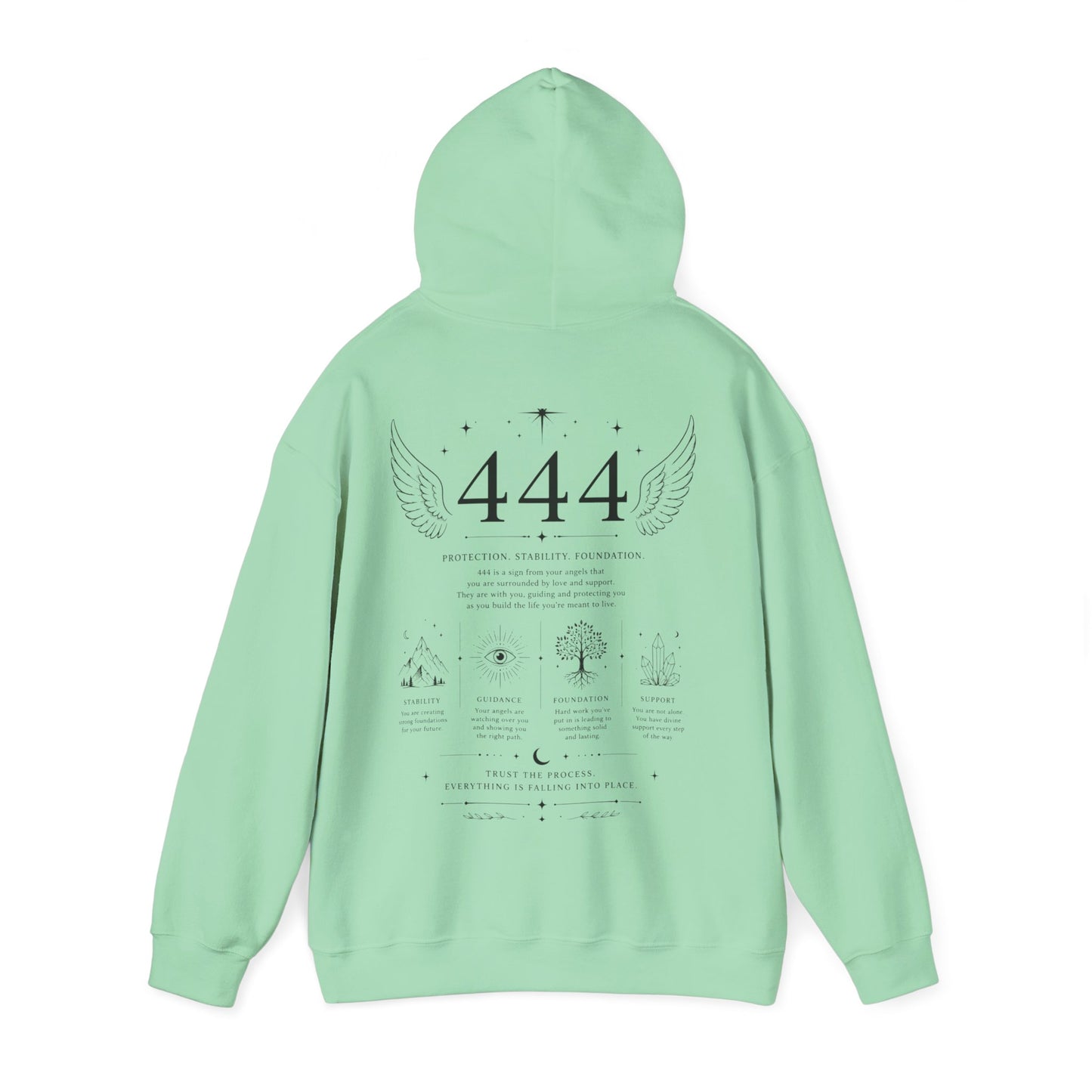 444 Angel Number Hoodie – Spiritual Winged Numerology Sweatshirt