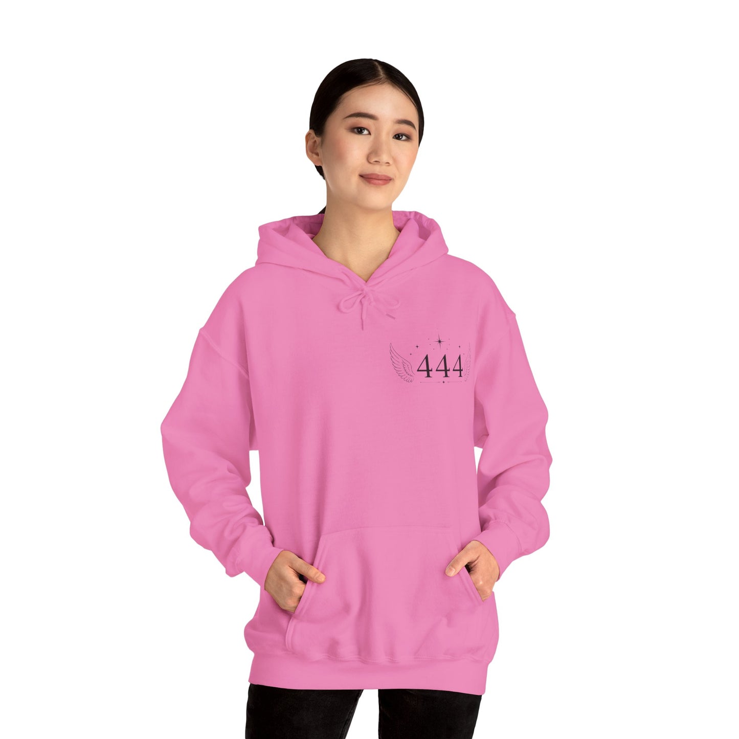 444 Angel Number Hoodie – Spiritual Winged Numerology Sweatshirt