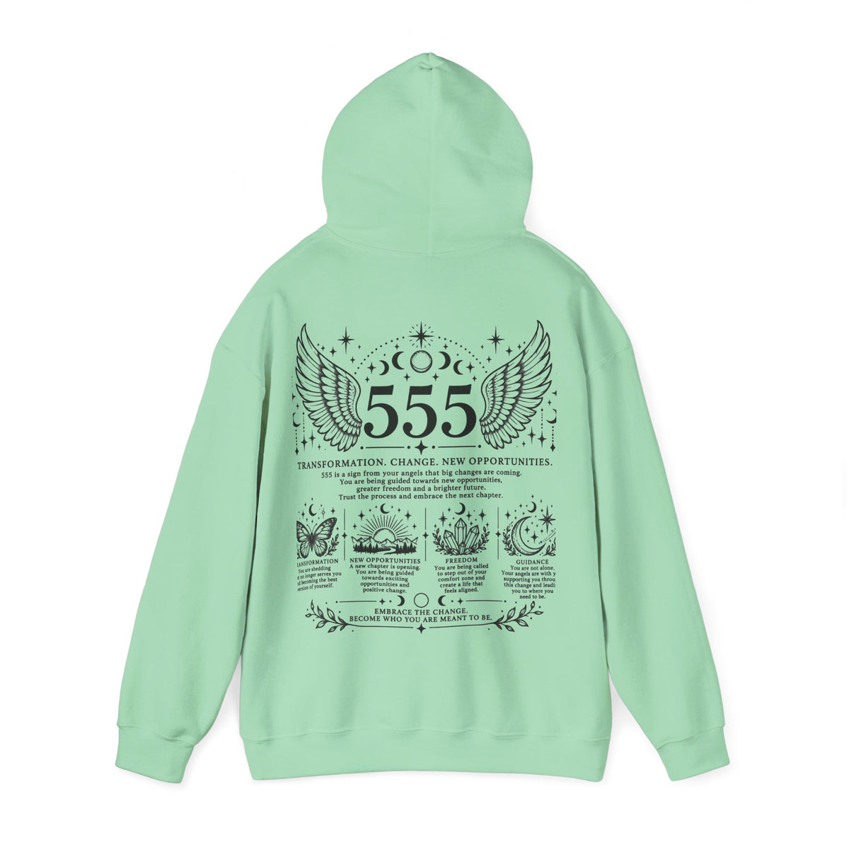 555 Angel Number Hoodie | Transformation & New Beginnings