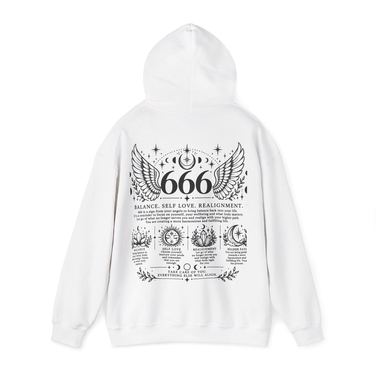 666 Angel Number Hoodie | Balance, Self-Love & Realignment