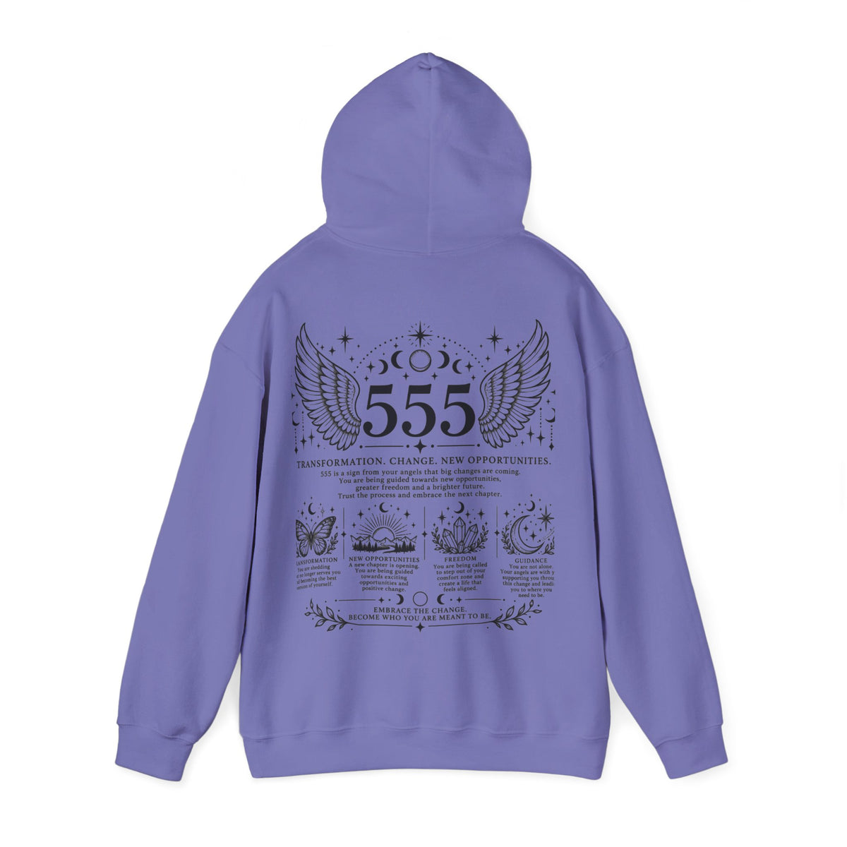 555 Angel Number Hoodie | Transformation & New Beginnings