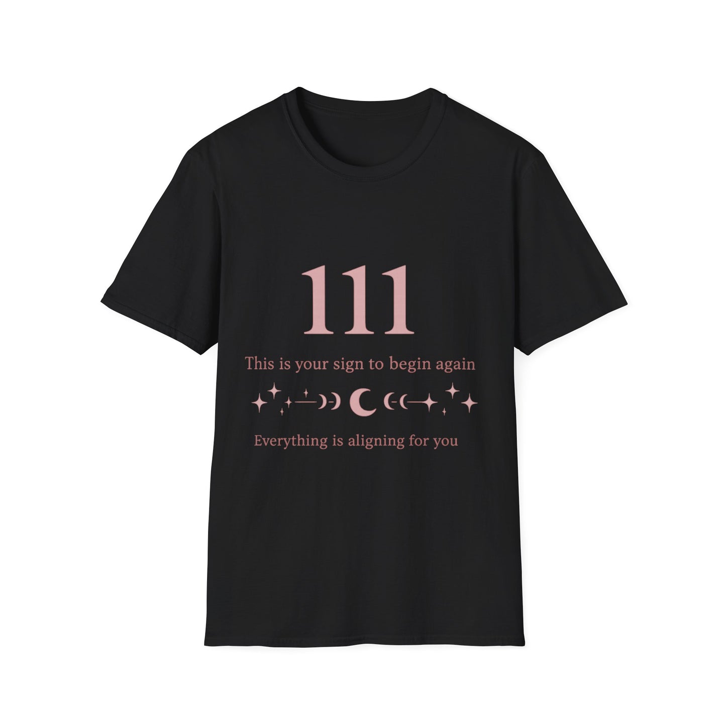 111 Angel Number T-Shirt — "This is your sign to begin again" Spiritual Numerology Tee