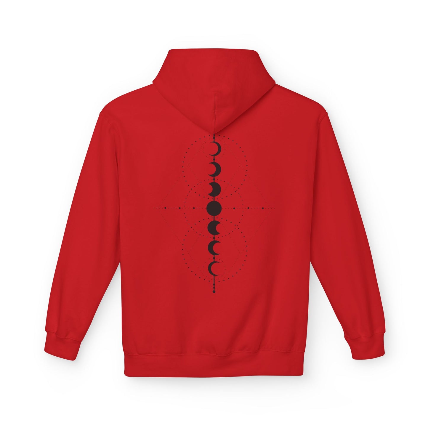 Moon Phase Graphic Hoodie — Minimal Celestial Back Print