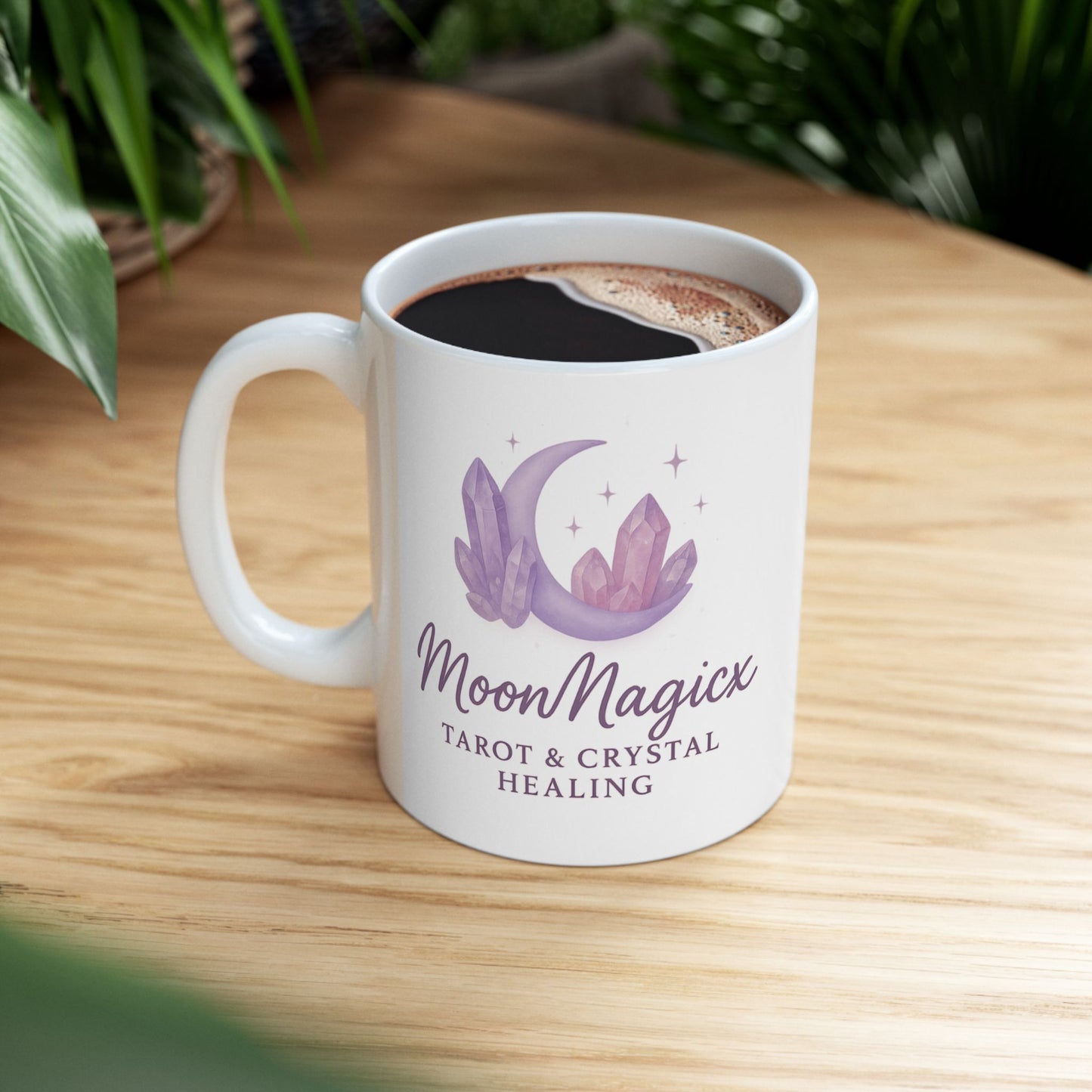 Mystic Crystal Mug - 'Magickx' Tarot & Healing Ceramic Coffee Cup (11oz/15oz)