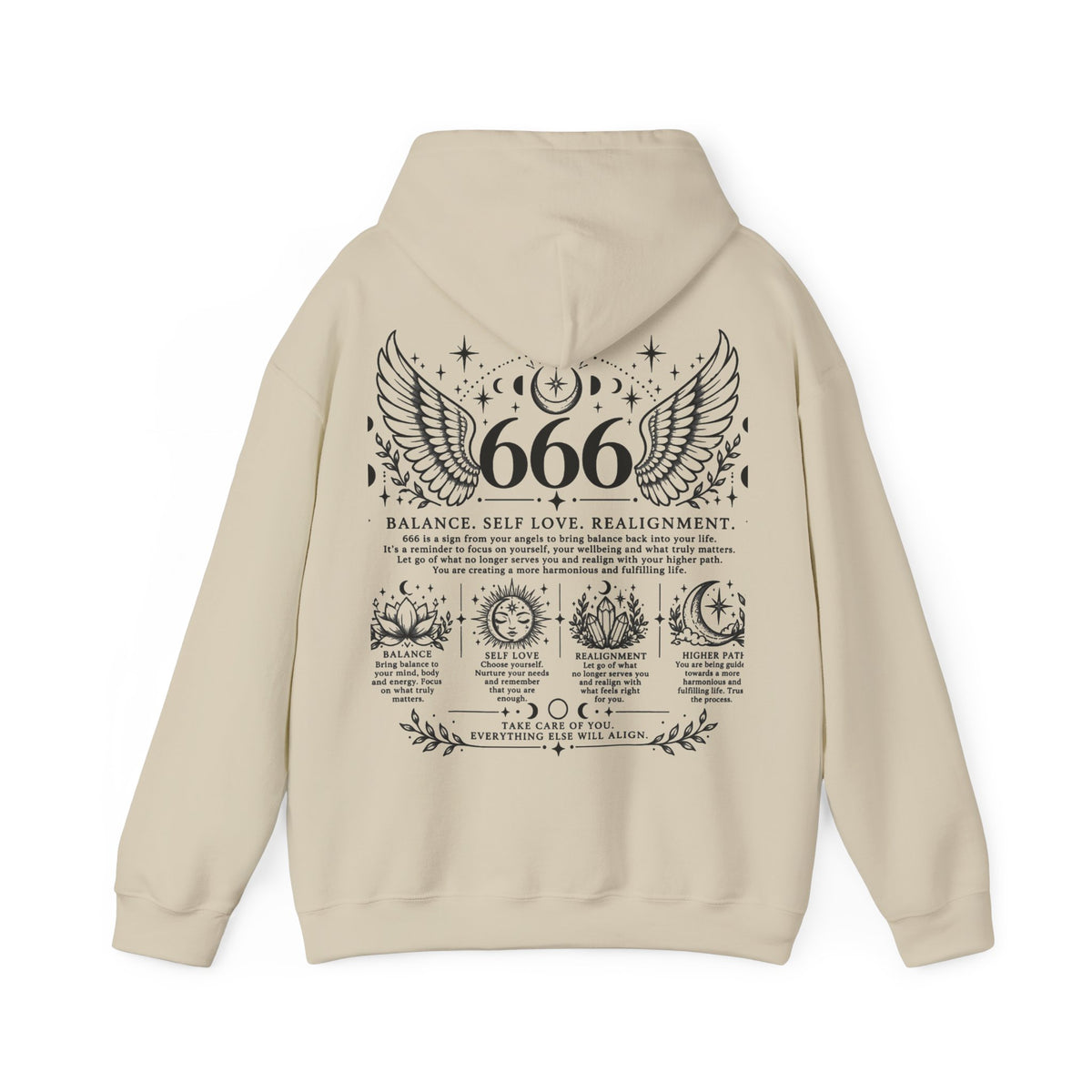 666 Angel Number Hoodie | Balance, Self-Love & Realignment