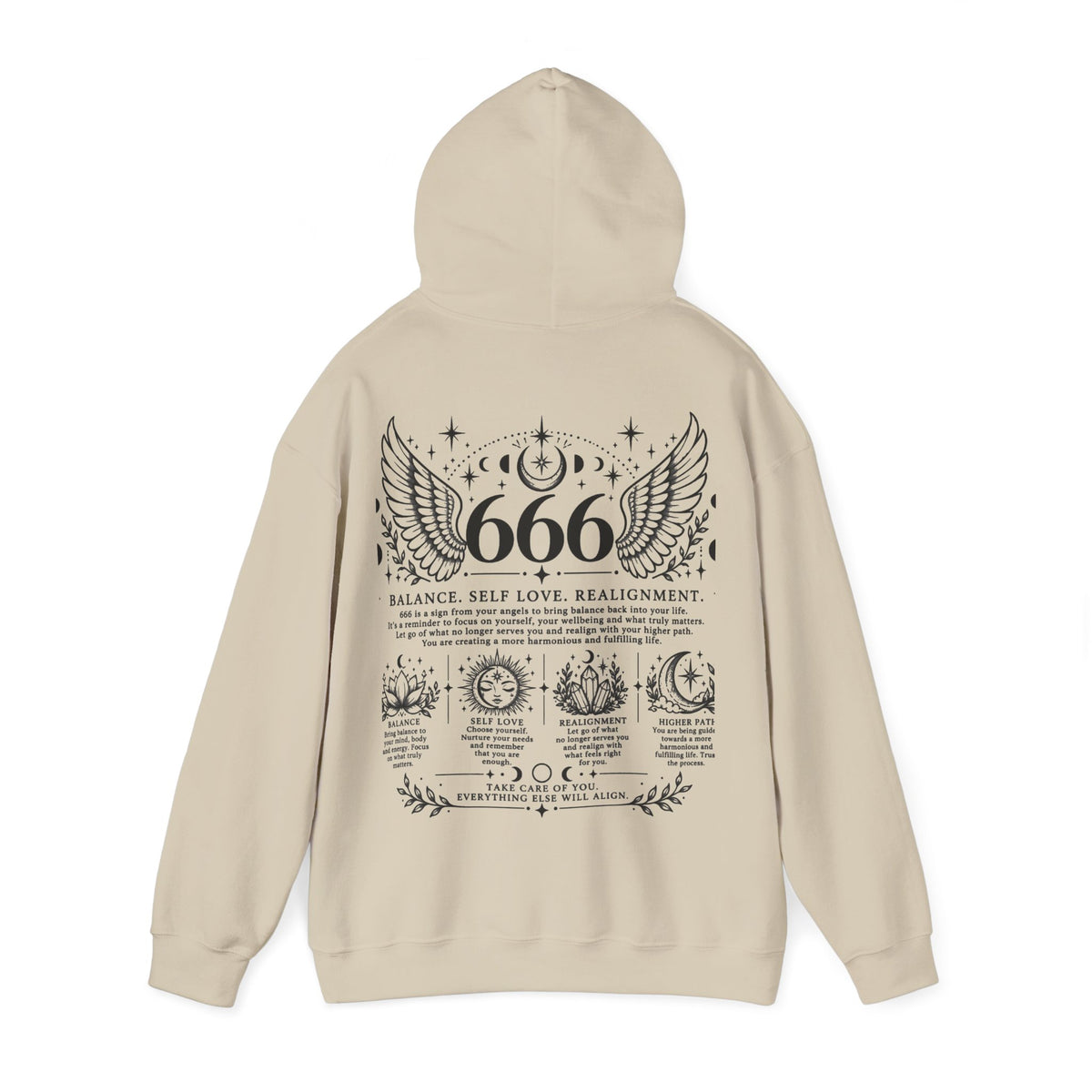 666 Angel Number Hoodie | Balance, Self-Love & Realignment