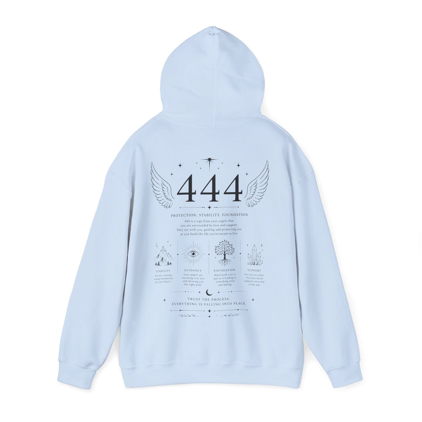 444 Angel Number Hoodie – Spiritual Winged Numerology Sweatshirt