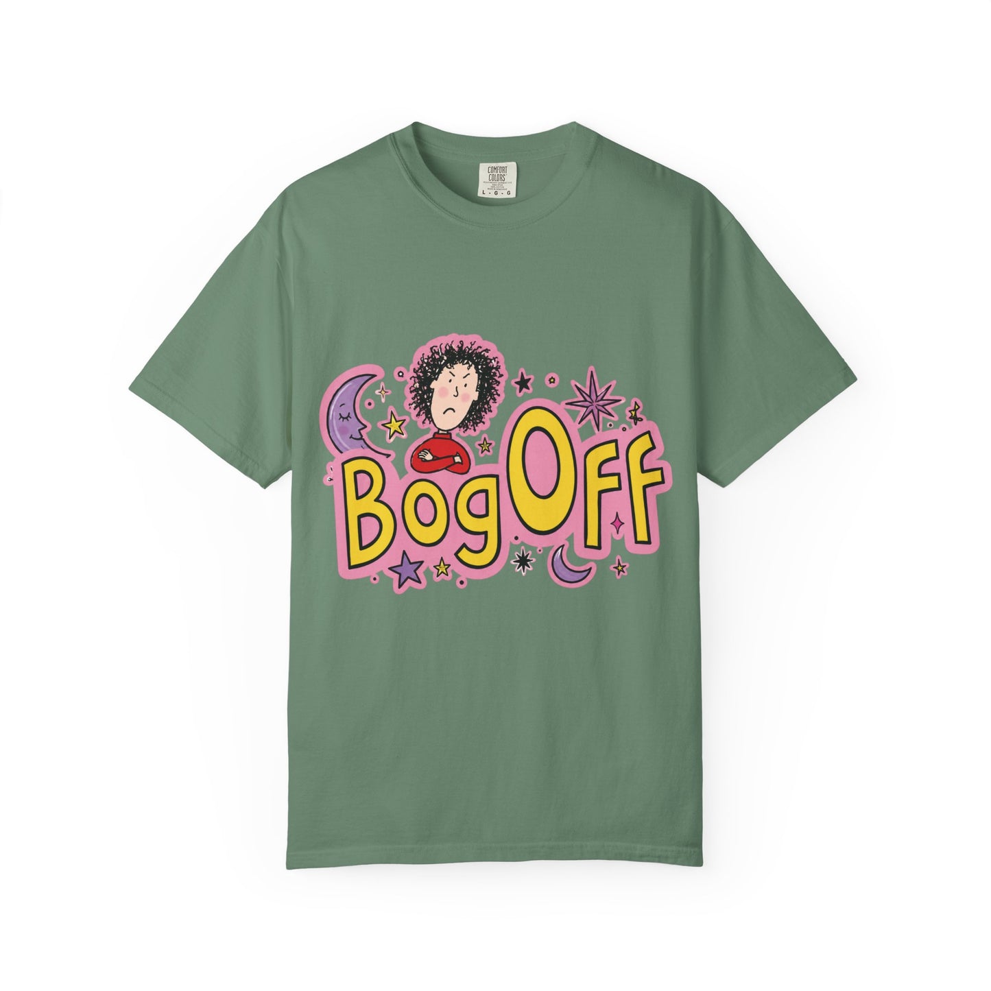 Bog Off Graphic T-Shirt — Retro Cute Cartoon Design