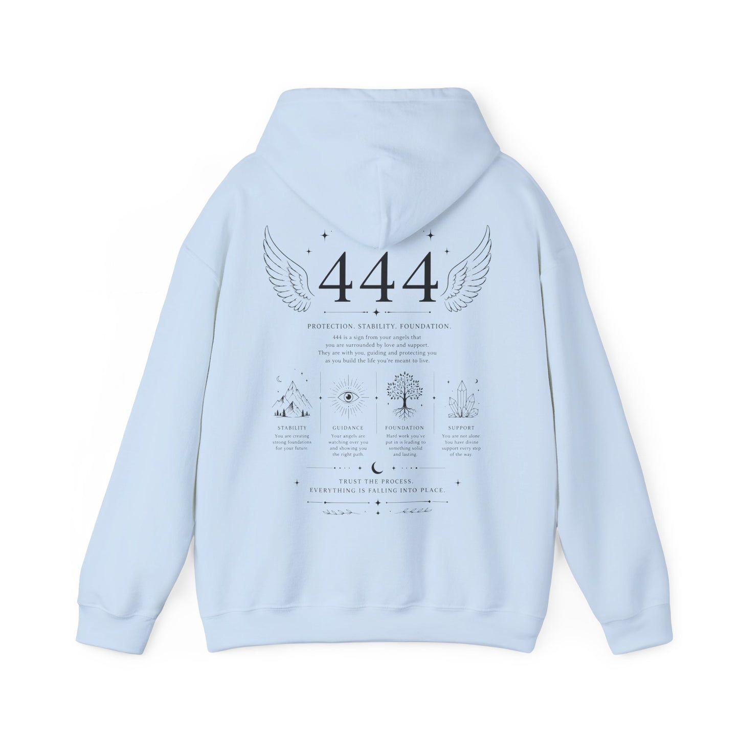 444 Angel Number Hoodie – Spiritual Winged Numerology Sweatshirt