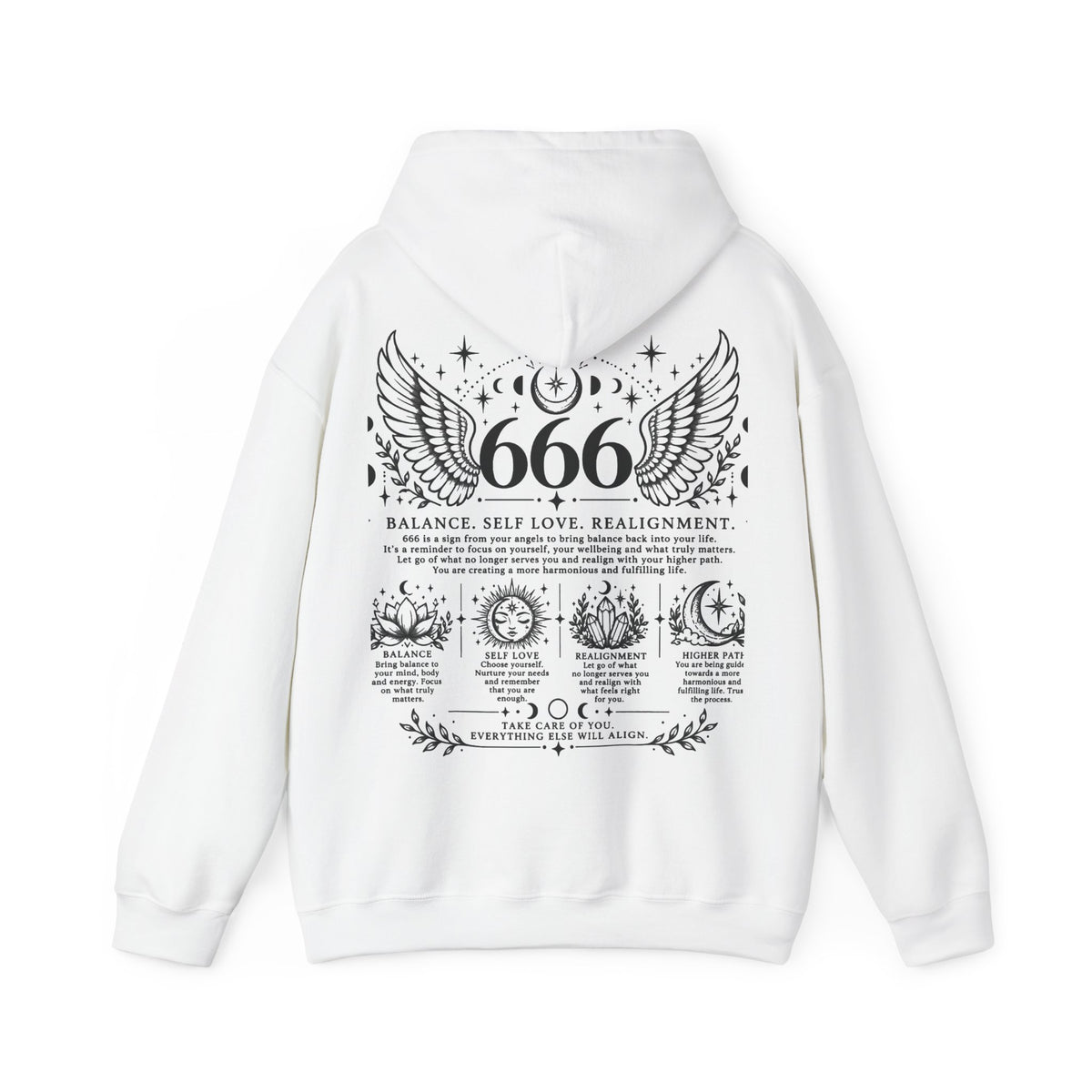 666 Angel Number Hoodie | Balance, Self-Love & Realignment