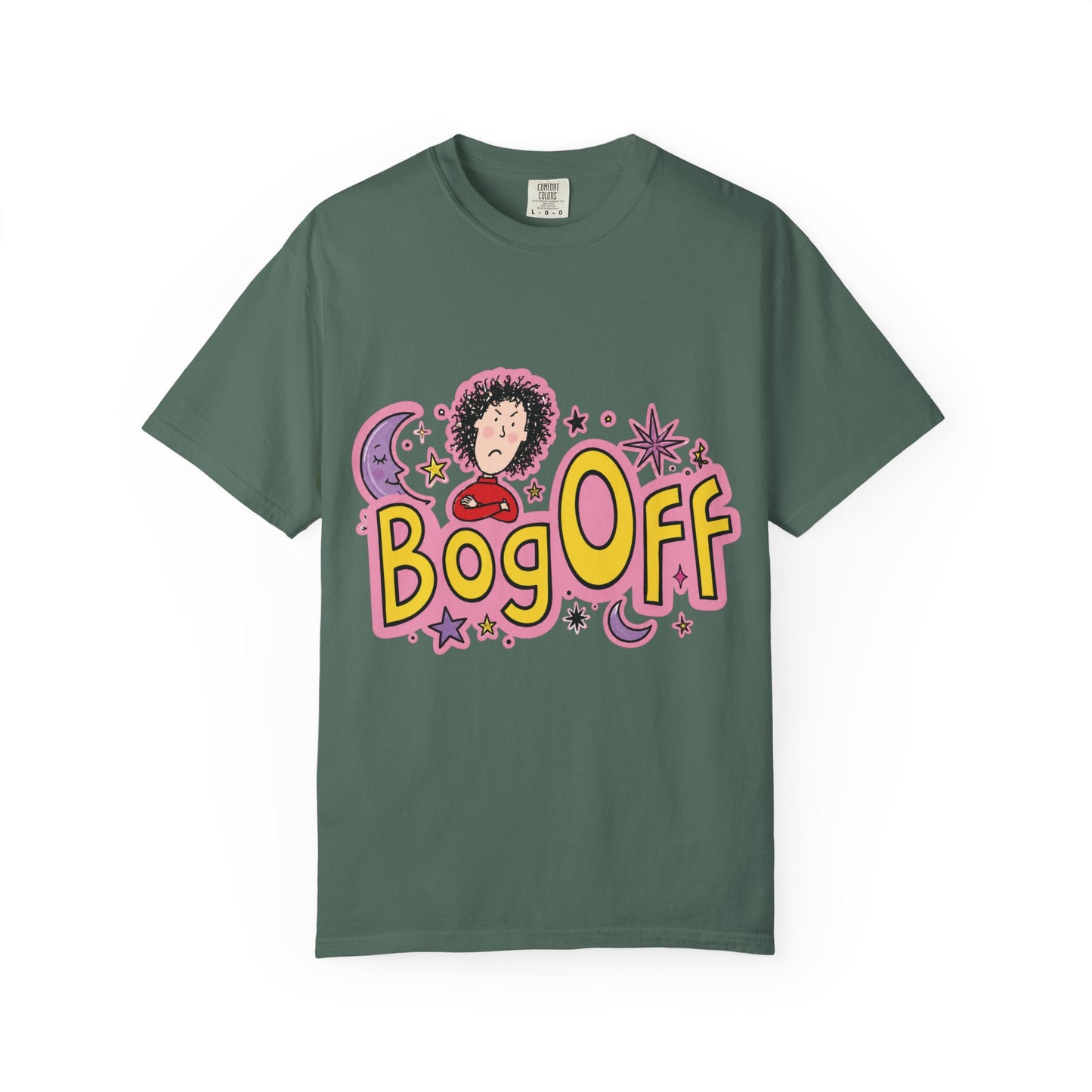 Bog Off Graphic T-Shirt — Retro Cute Cartoon Design