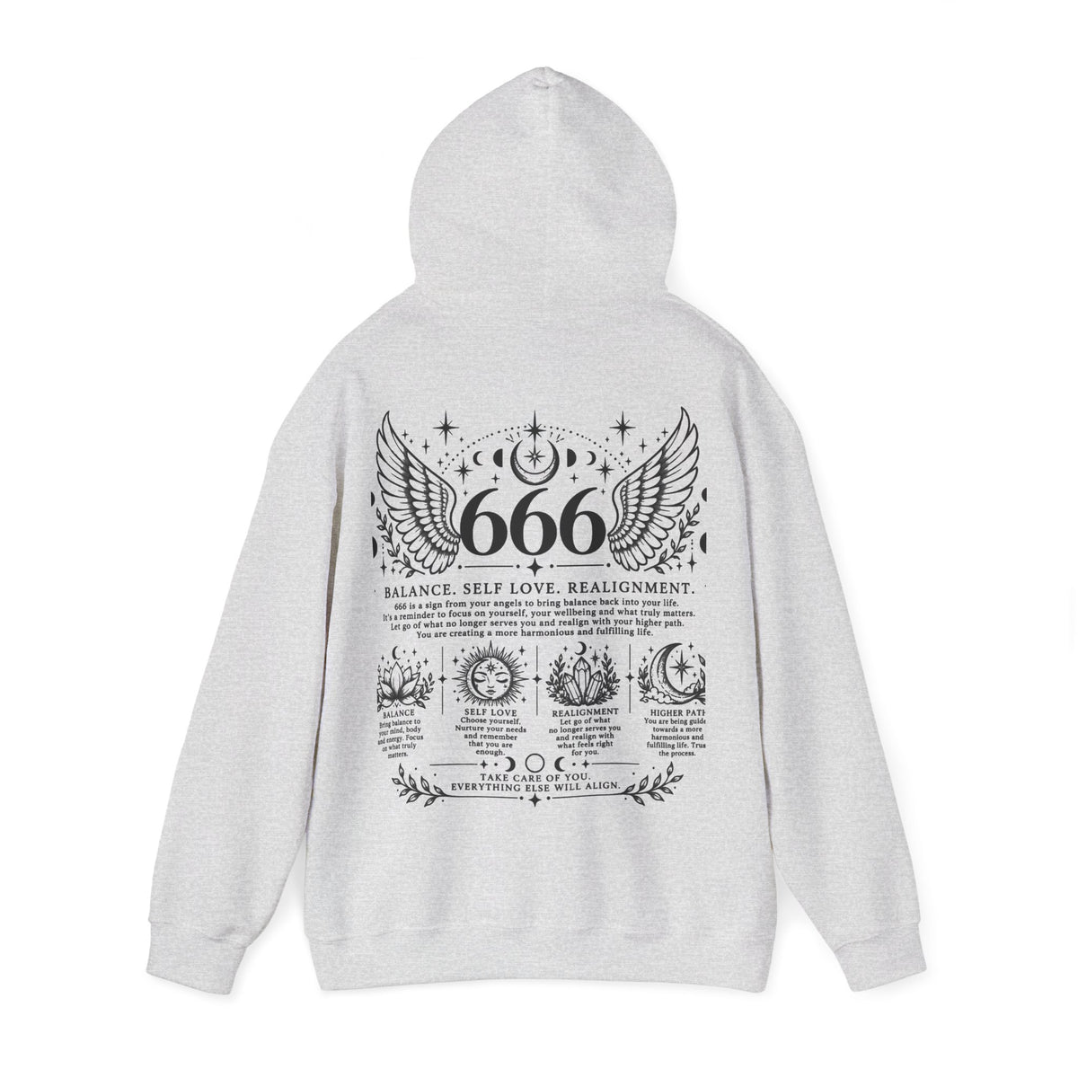 666 Angel Number Hoodie | Balance, Self-Love & Realignment
