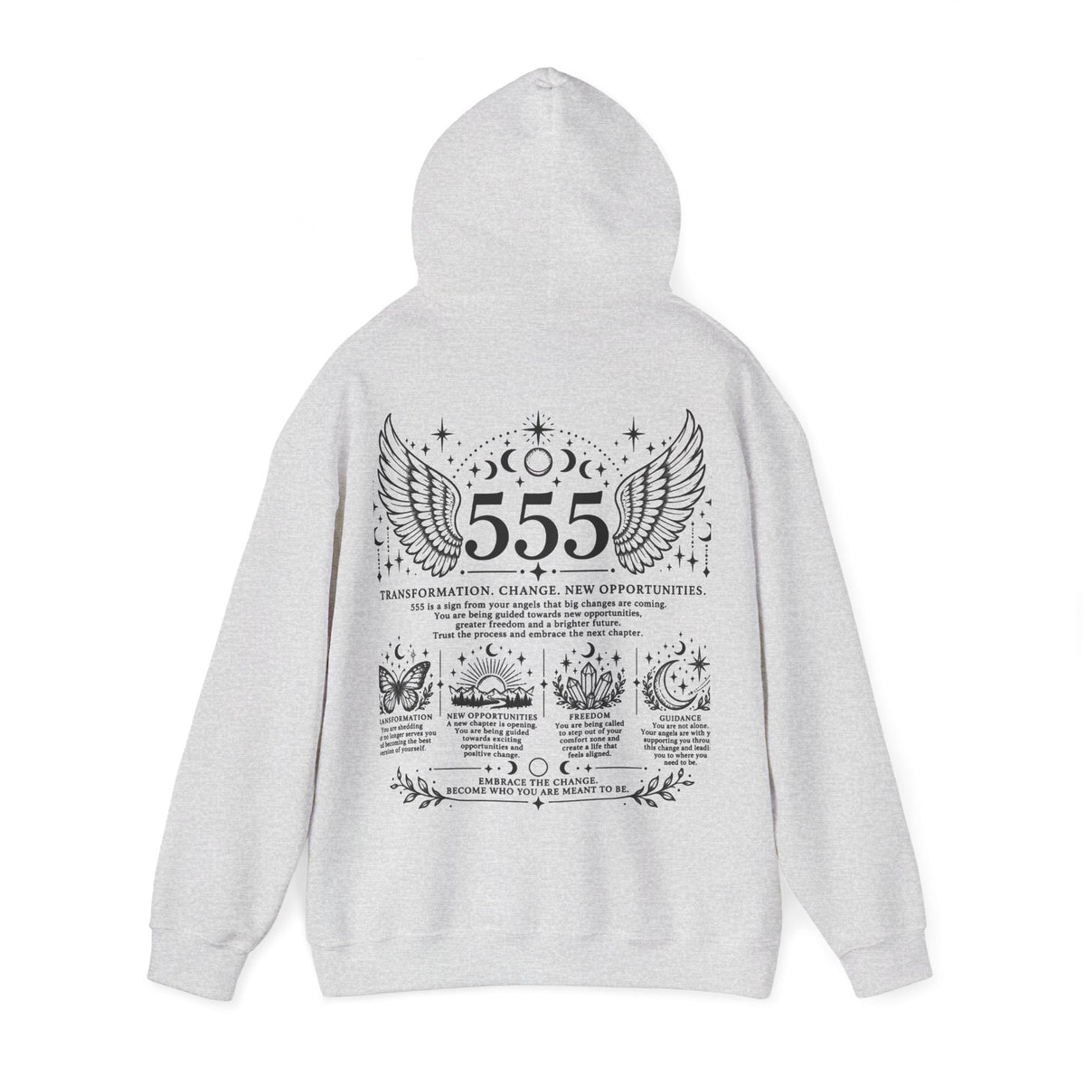 555 Angel Number Hoodie | Transformation & New Beginnings