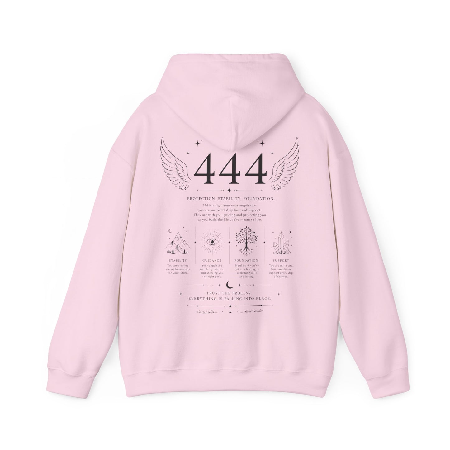 444 Angel Number Hoodie – Spiritual Winged Numerology Sweatshirt