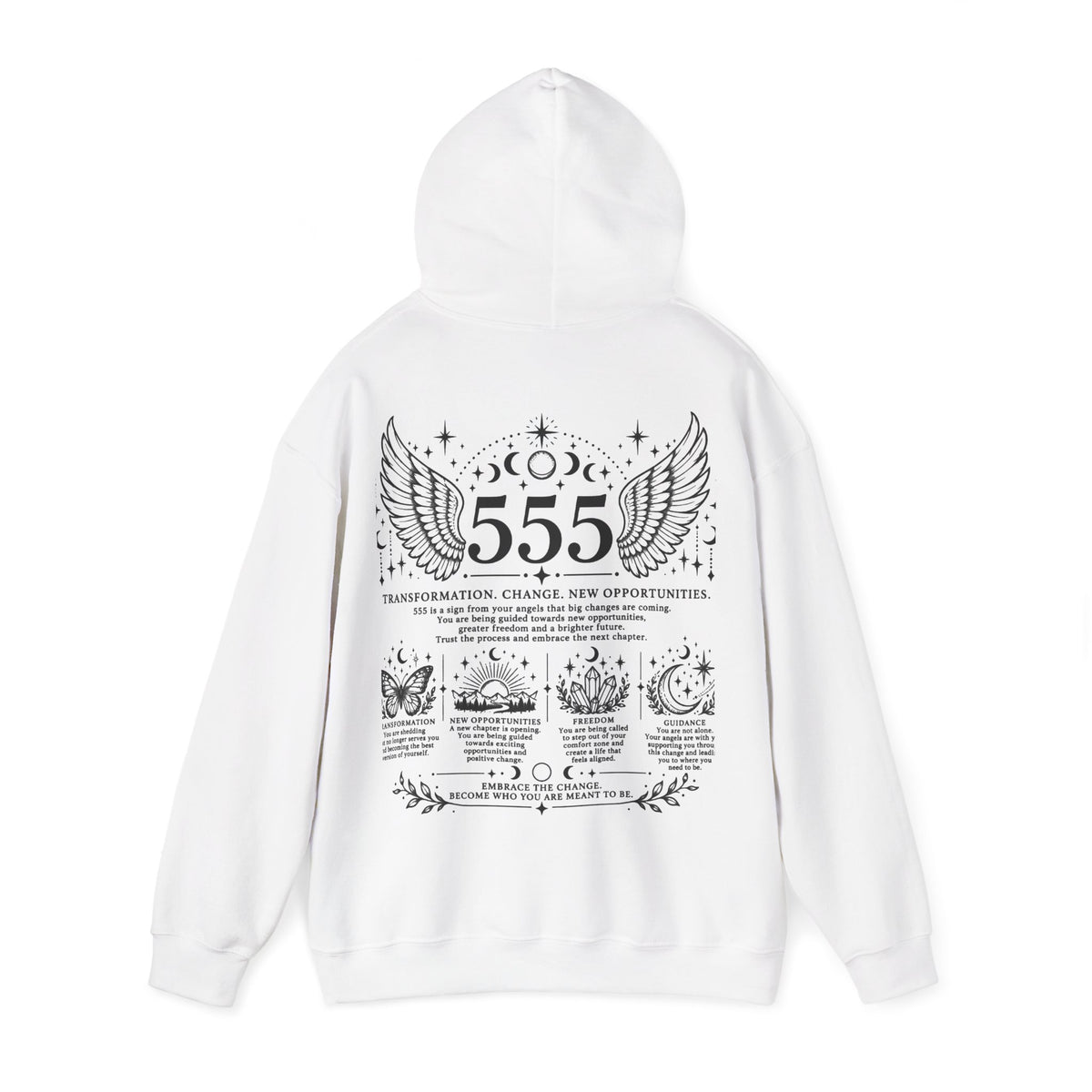 555 Angel Number Hoodie | Transformation & New Beginnings