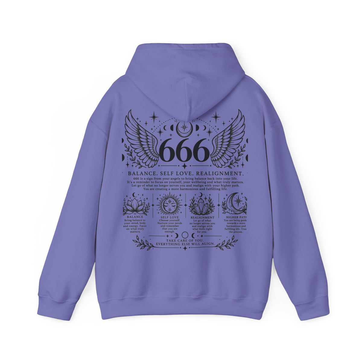 666 Angel Number Hoodie | Balance, Self-Love & Realignment