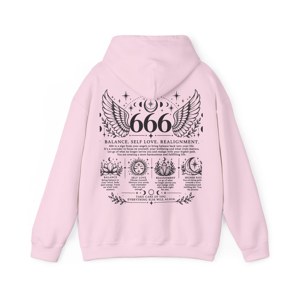 666 Angel Number Hoodie | Balance, Self-Love & Realignment