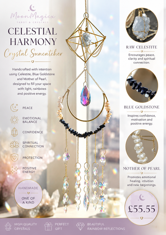 Celestial Harmony Crystal Suncatcher