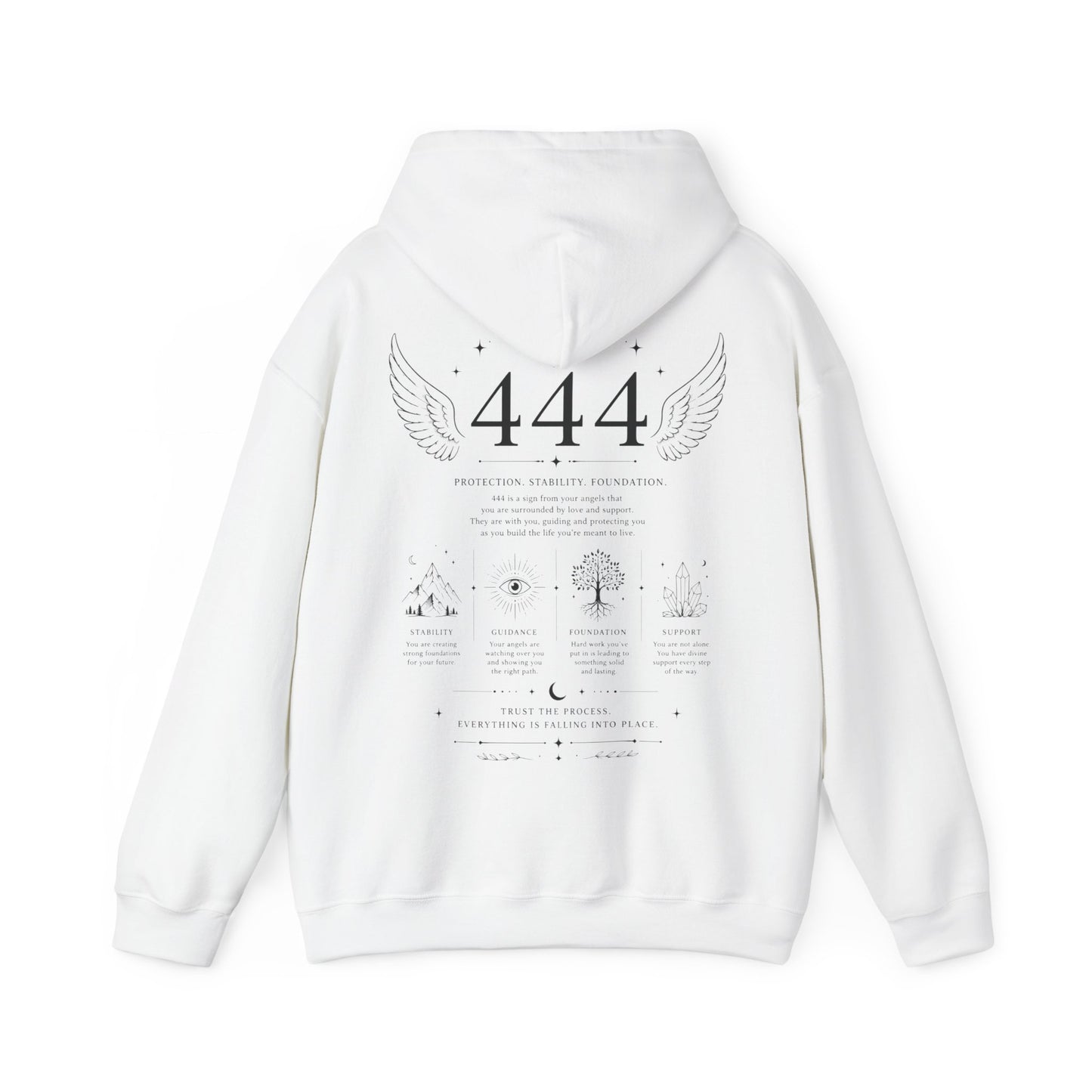 444 Angel Number Hoodie – Spiritual Winged Numerology Sweatshirt