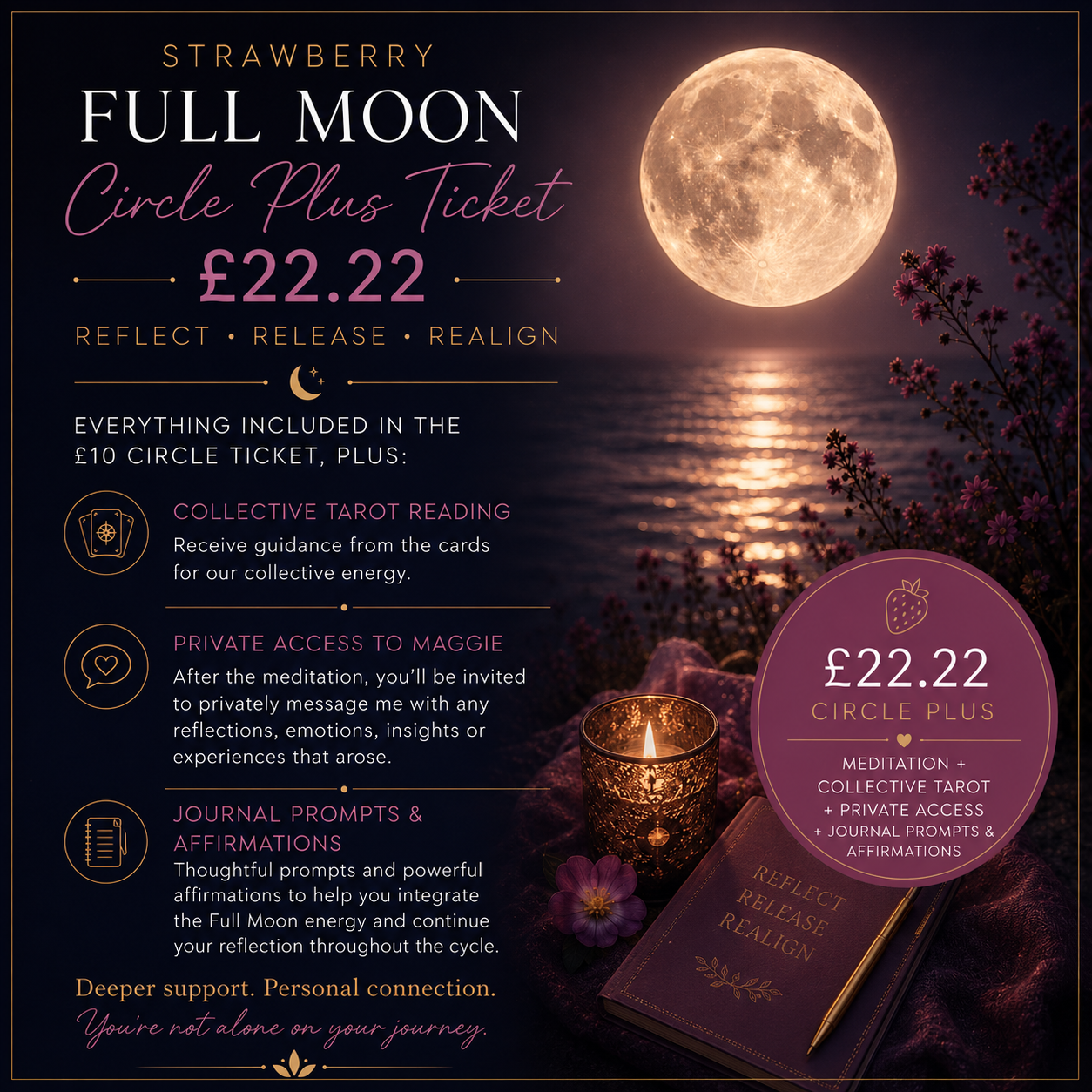 Strawberry Full Moon Meditation Session - Guided By Maggie Lindsay