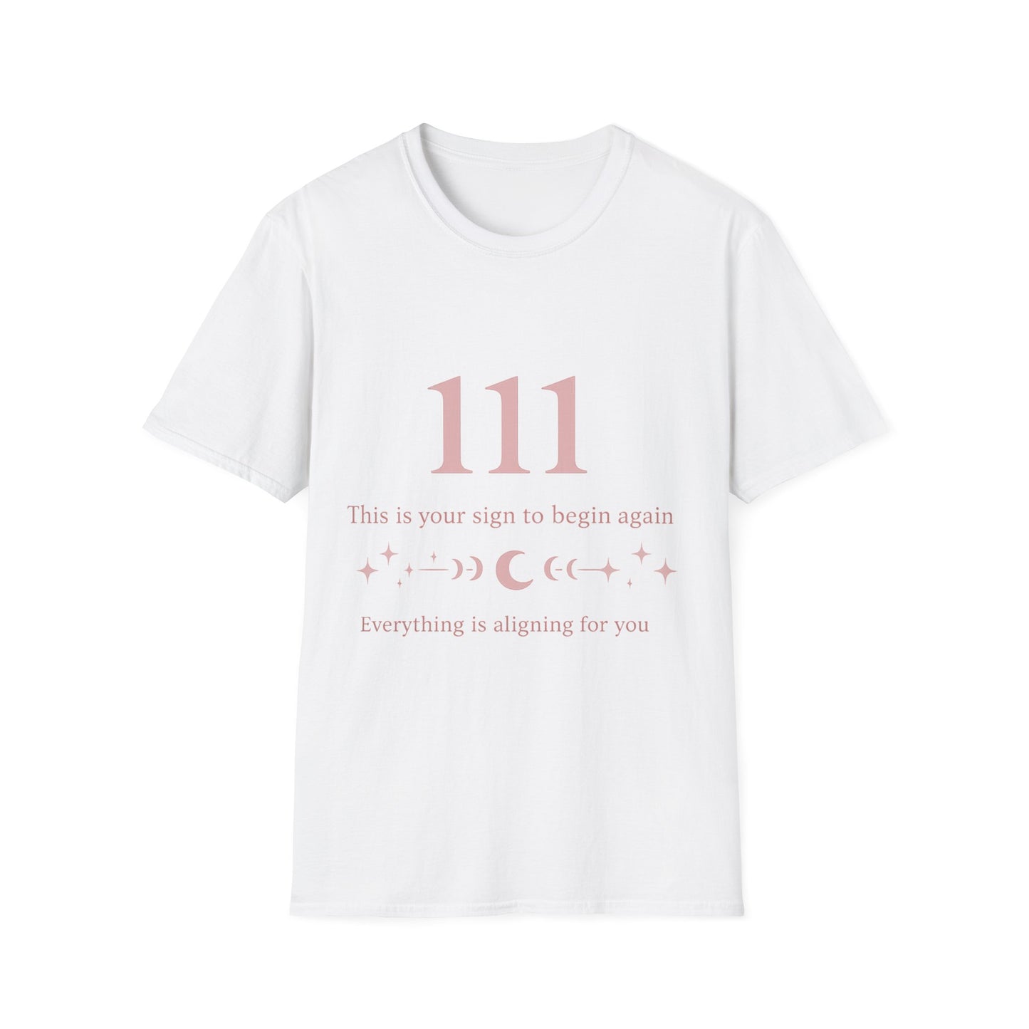 111 Angel Number T-Shirt — "This is your sign to begin again" Spiritual Numerology Tee