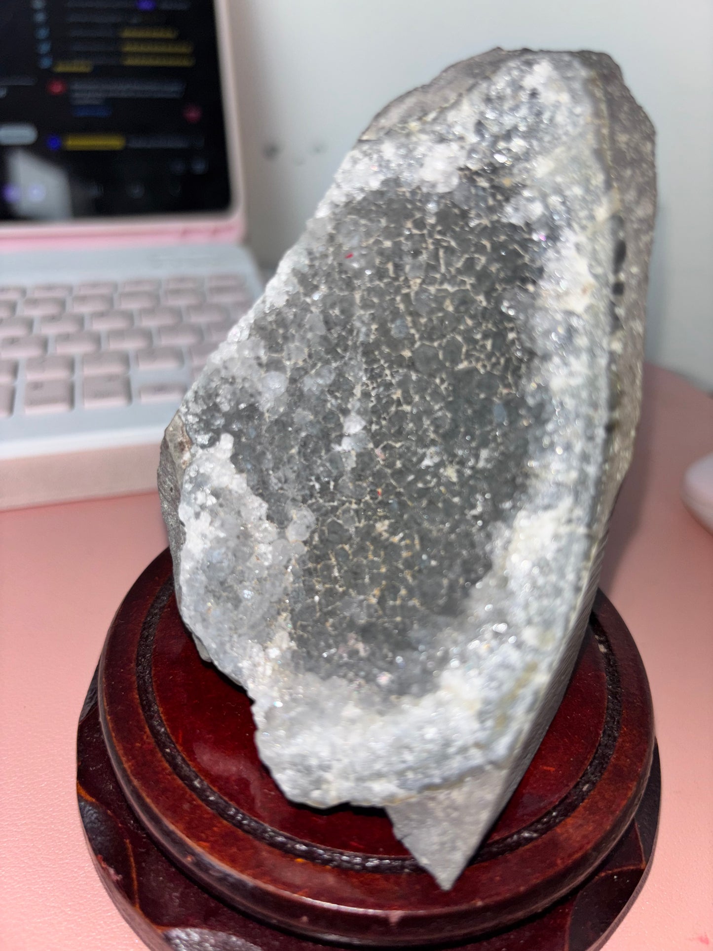 Grey Smoky Amethyst Druzy Cluster Cathedral