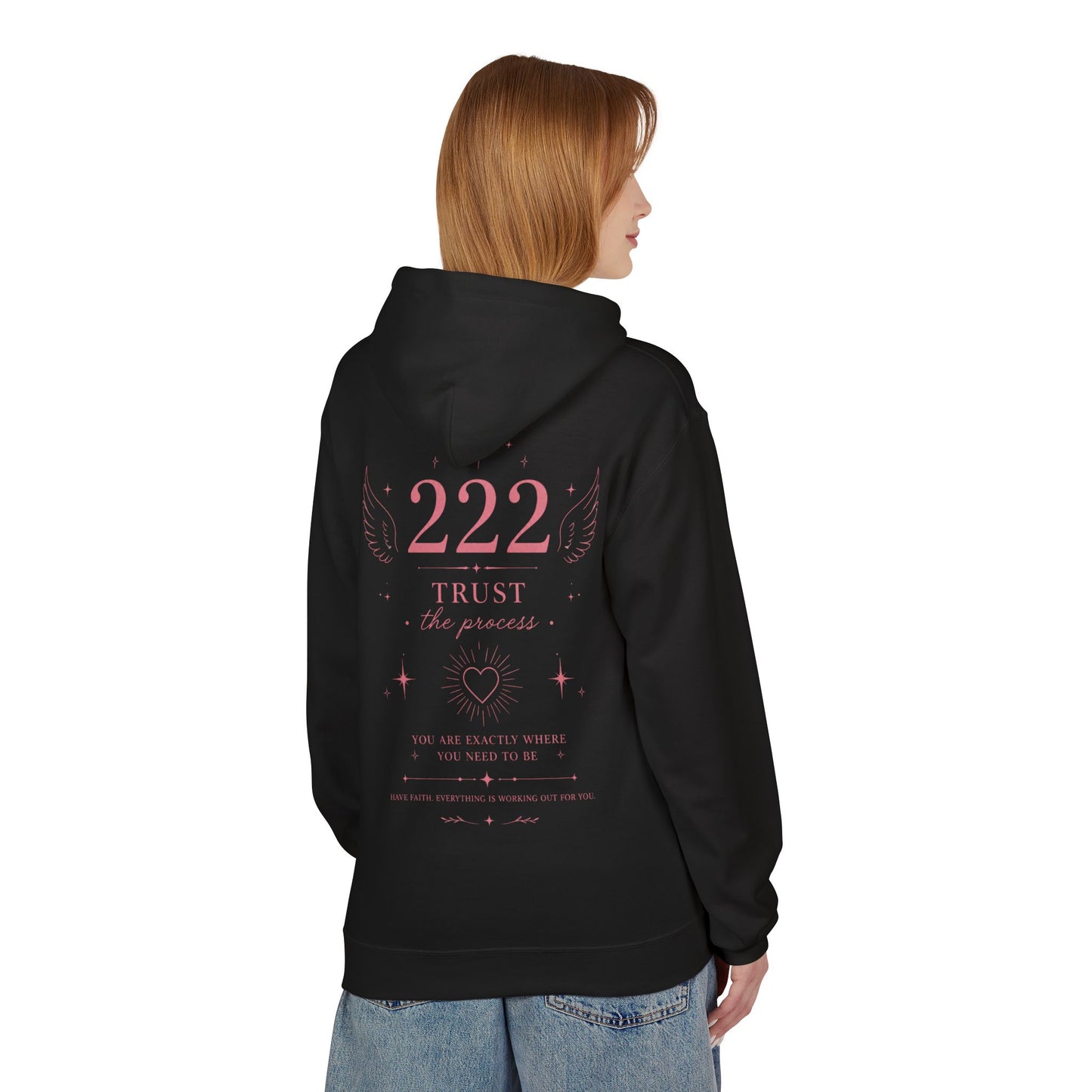 222 Angel Number Hoodie — Spiritual Numerology Graphic Hoodie